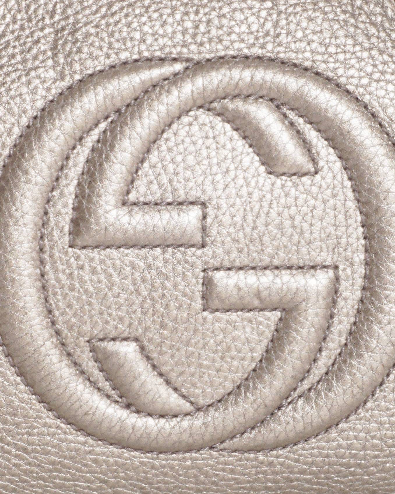 Gucci Metallic Gold Leather Medium Soho Chain Shoulder Bag