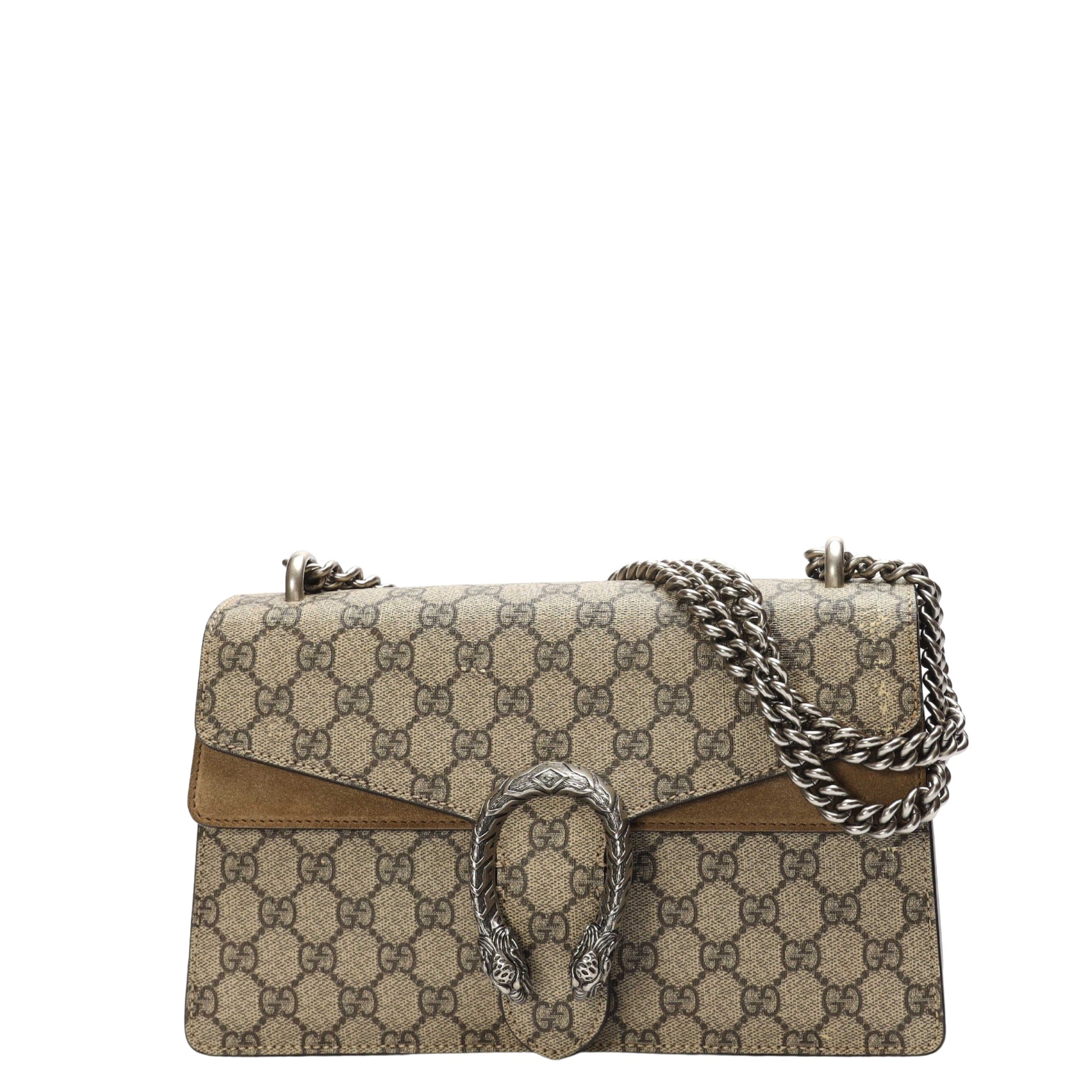 Gucci Beige GG Supreme Canvas Dionysus Shoulder Bag