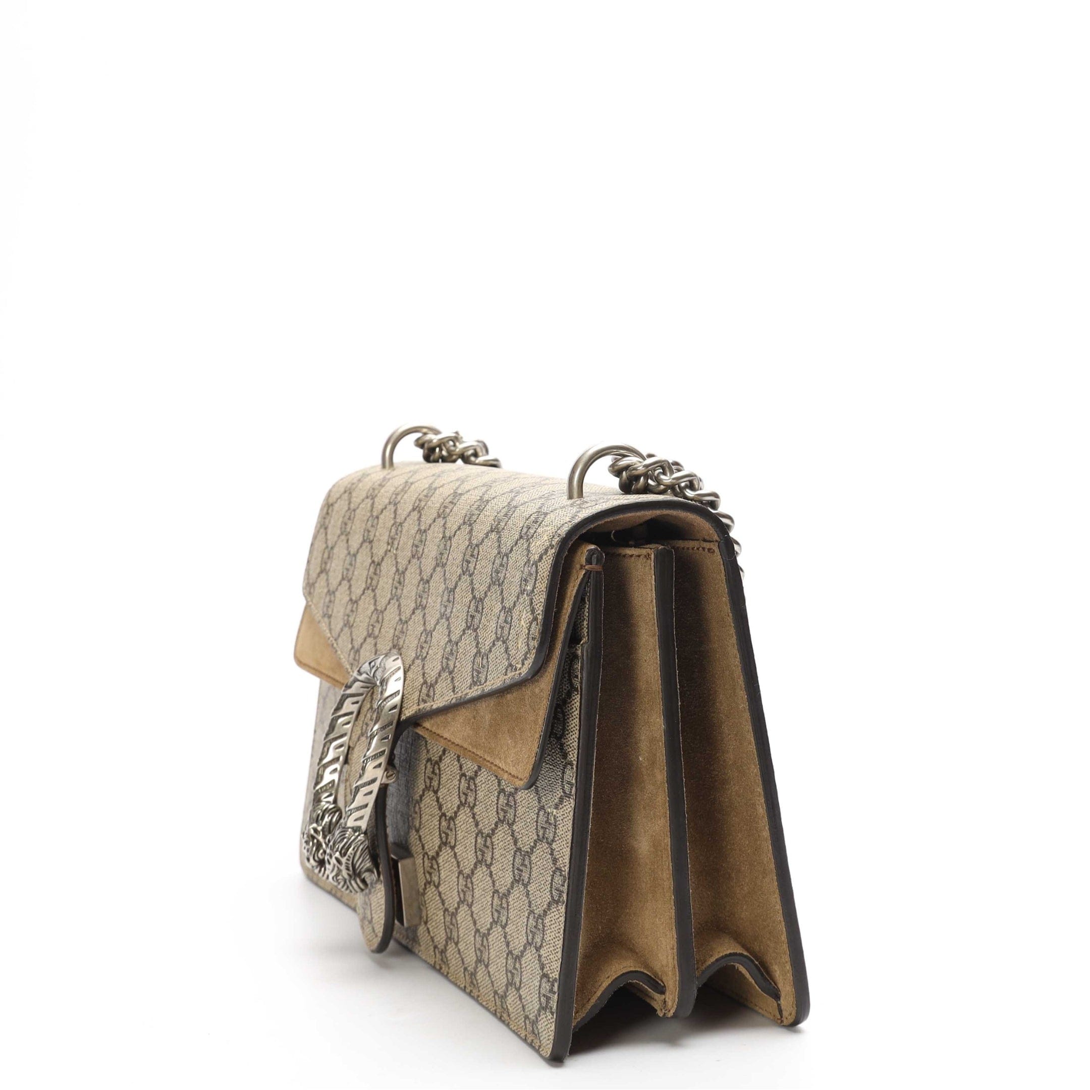 Gucci Beige GG Supreme Canvas Dionysus Shoulder Bag