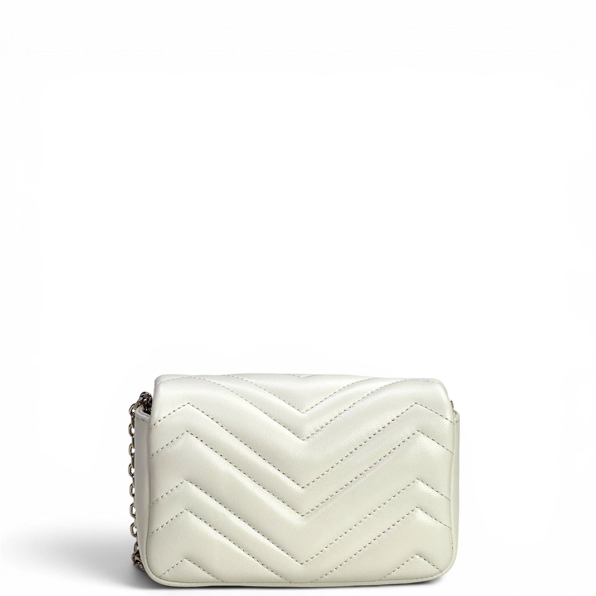 Gucci GG Marmont Shoulder Bag Mini White Matelassé