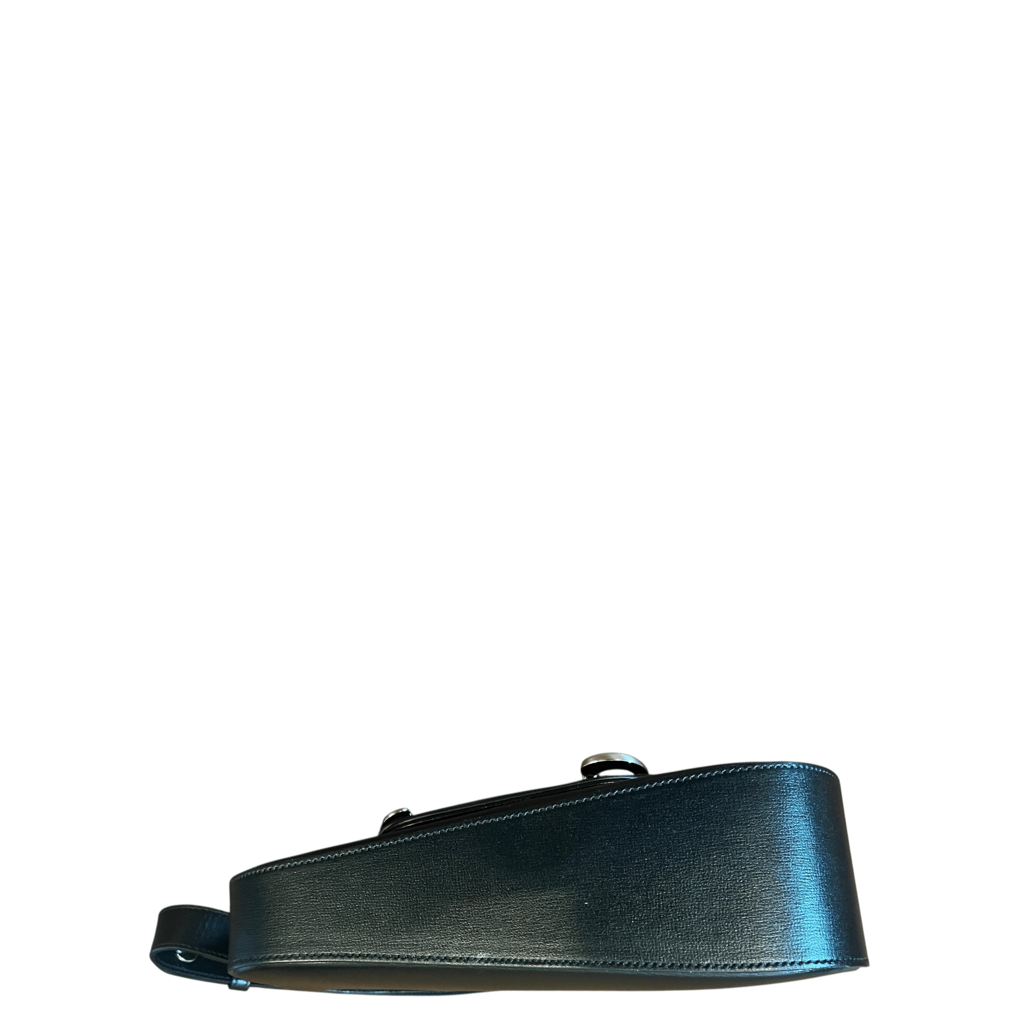 Gucci Horsebit 1955 Asymmetric Shoulder Bag Small Black Leather