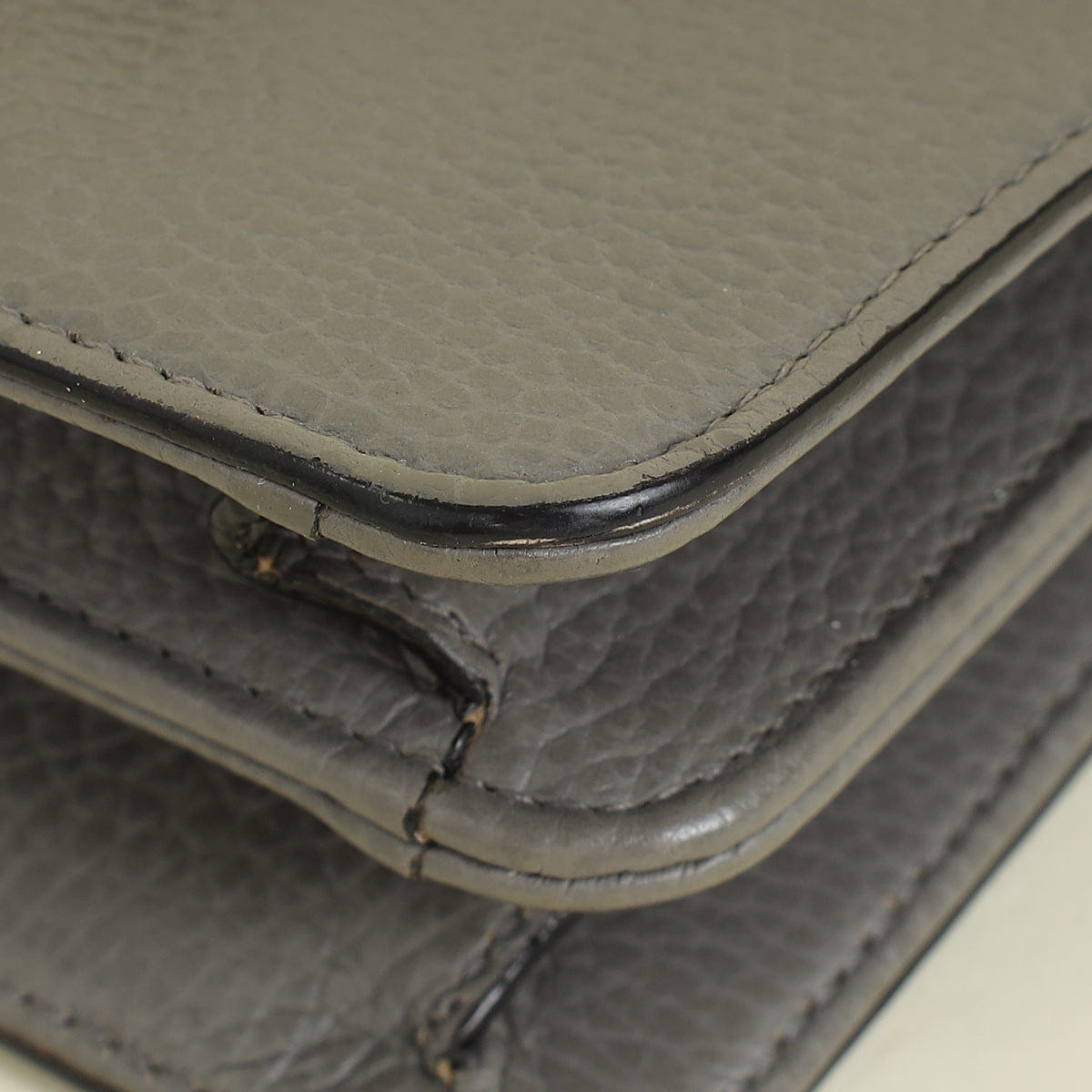 Gucci Gray Interlocking G Flap Small Shoulder Bag