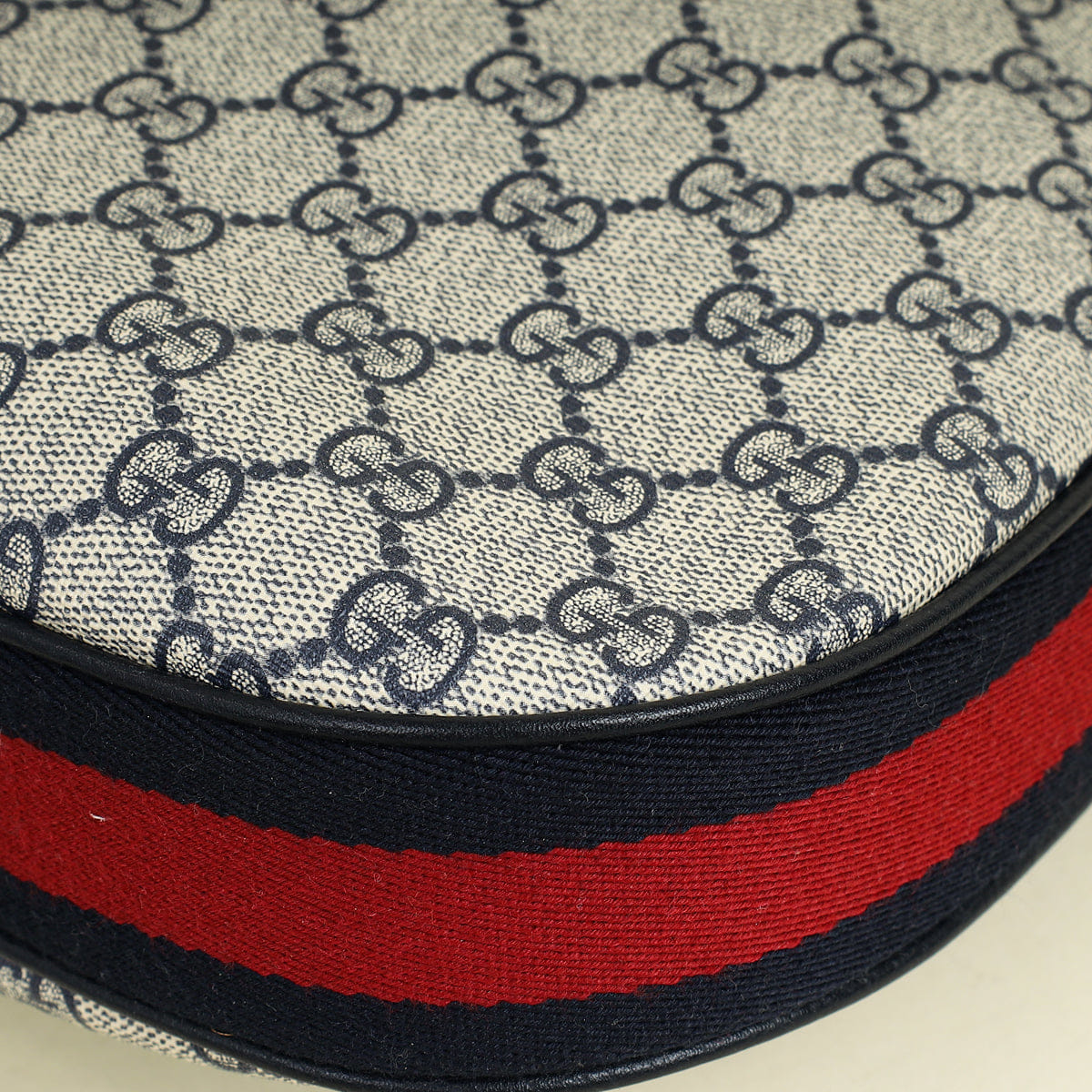 Gucci Navy Blue GG Supreme Attache Medium Shoulder Bag