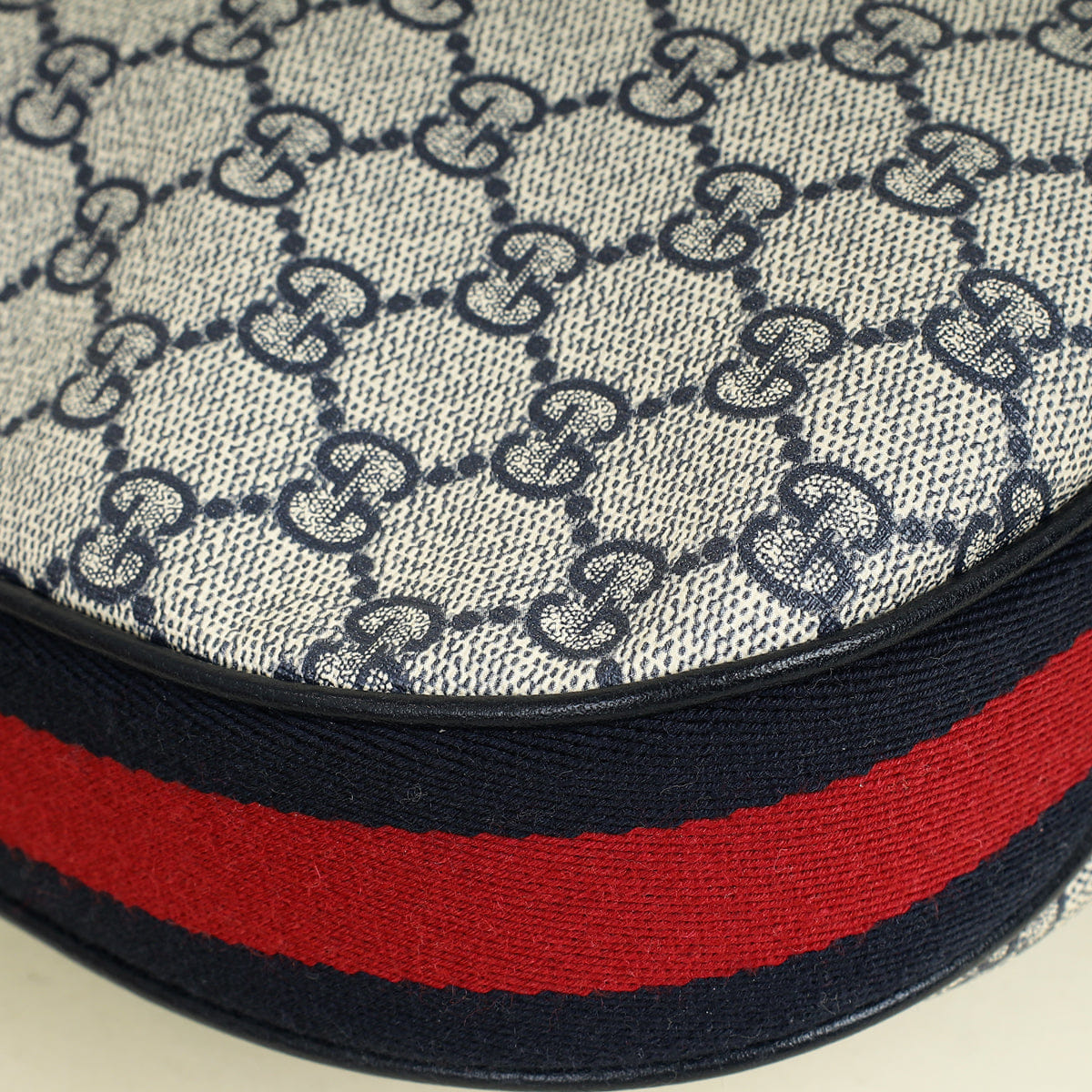 Gucci Navy Blue GG Supreme Attache Medium Shoulder Bag
