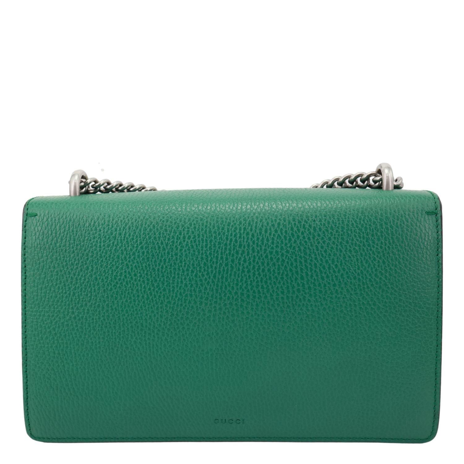 GUCCI Dionysus Small Dollar Calfskin Leather Shoulder Bag Green 400249