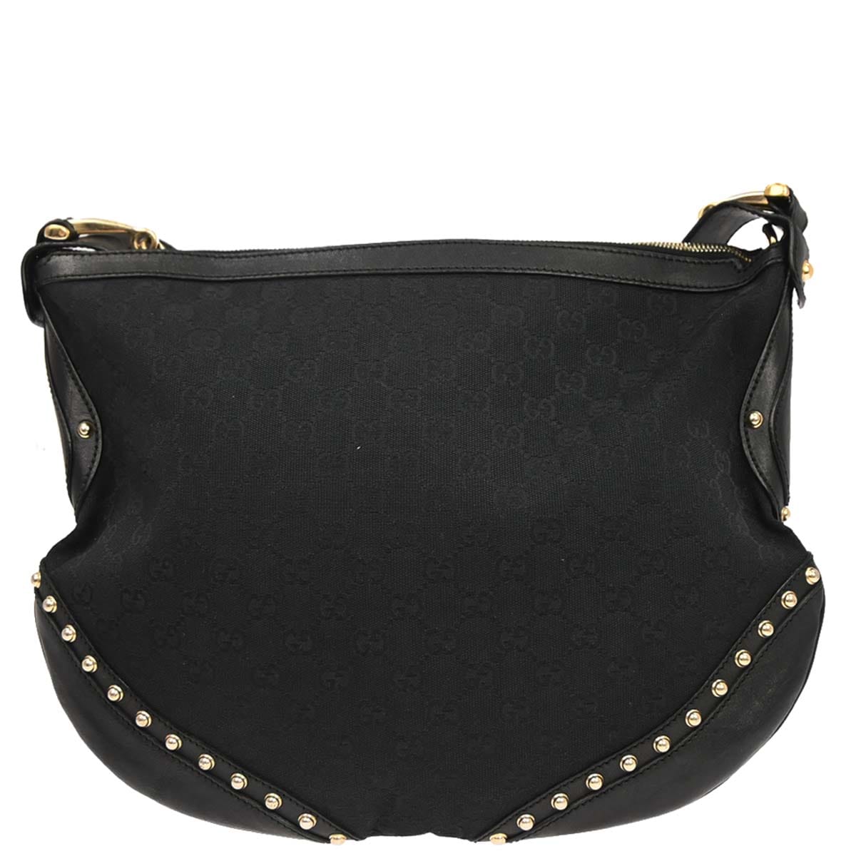 Gucci Black Canvas GG Sherry Pelham Shoulder Bag