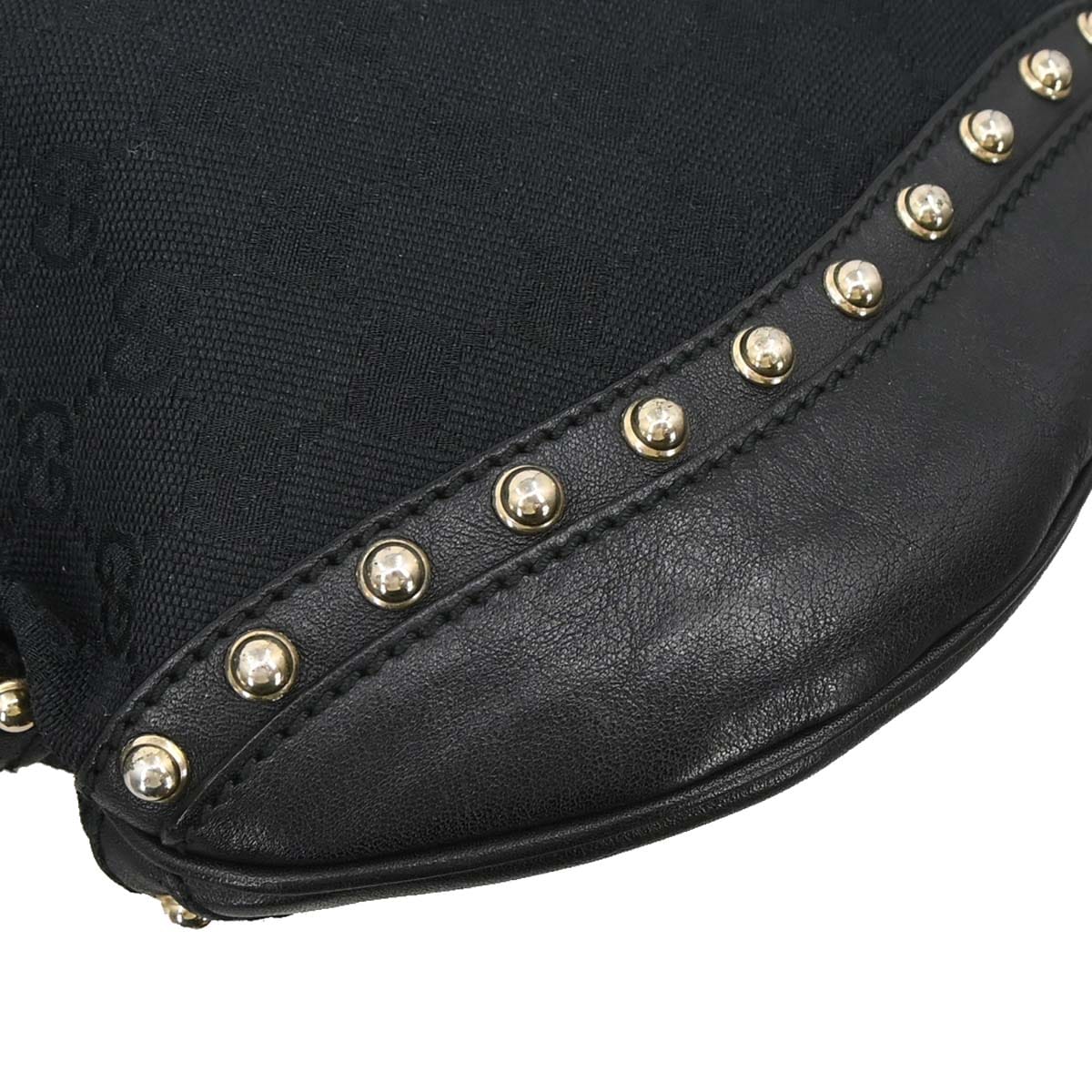 Gucci Black Canvas GG Sherry Pelham Shoulder Bag