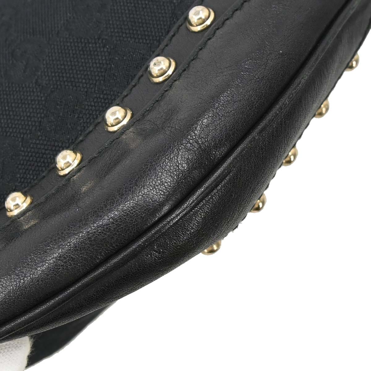 Gucci Black Canvas GG Sherry Pelham Shoulder Bag