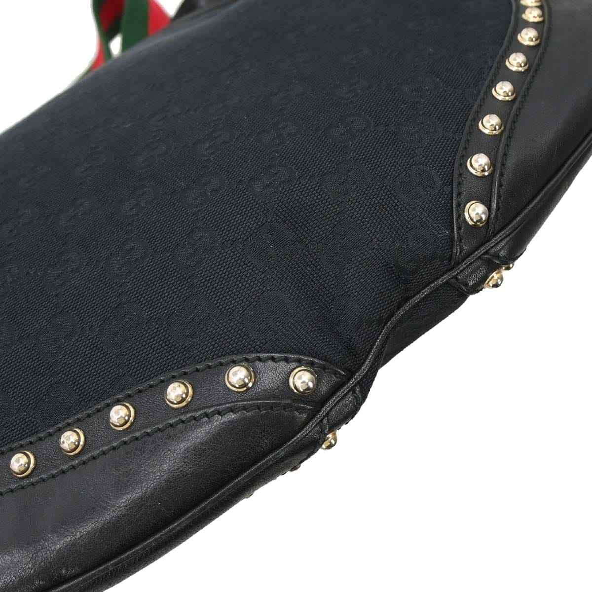 Gucci Black Canvas GG Sherry Pelham Shoulder Bag