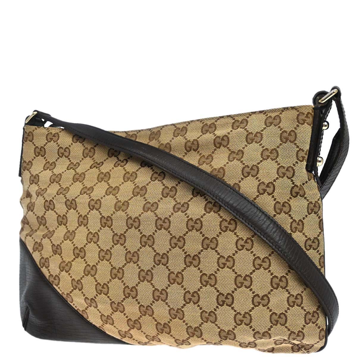 Gucci Brown GG Canvas Sherry Horsebit Shoulder Bag