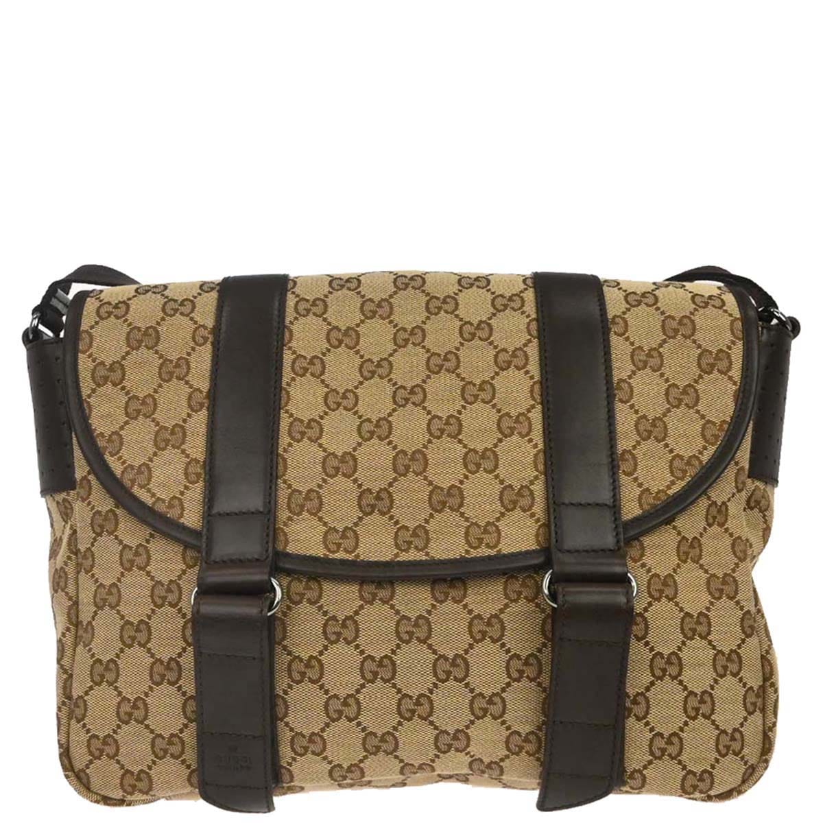 Gucci Beige Canvas GG Shoulder Bag