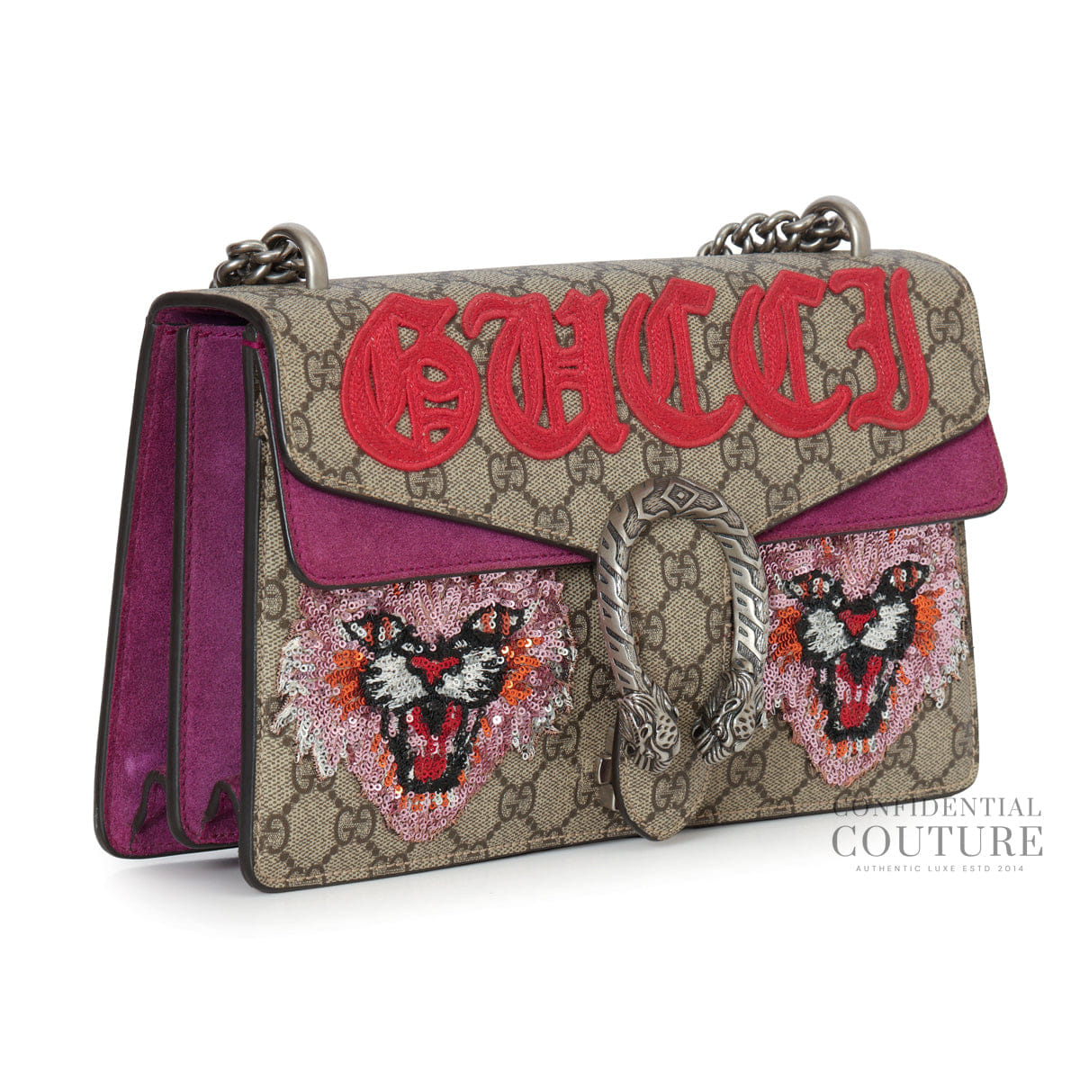 Gucci GG Supreme Angry Cat Dionysus Small Shoulder Bag