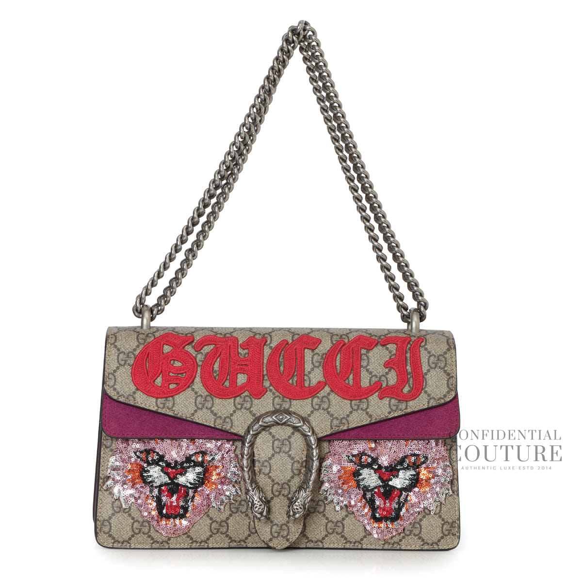 Gucci GG Supreme Angry Cat Dionysus Small Shoulder Bag