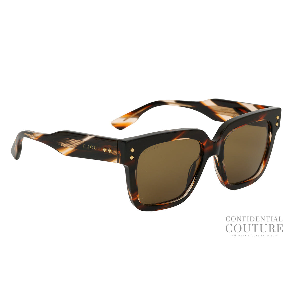 Gucci GG1048S Square Frame Brown Tone Sunglasses