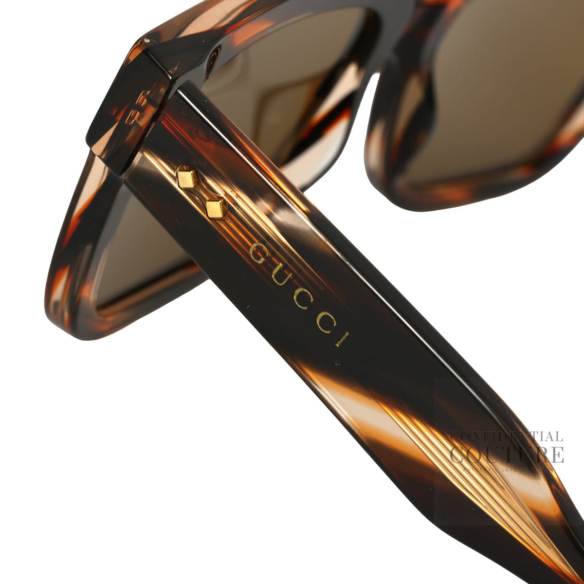 Gucci GG1048S Square Frame Brown Tone Sunglasses
