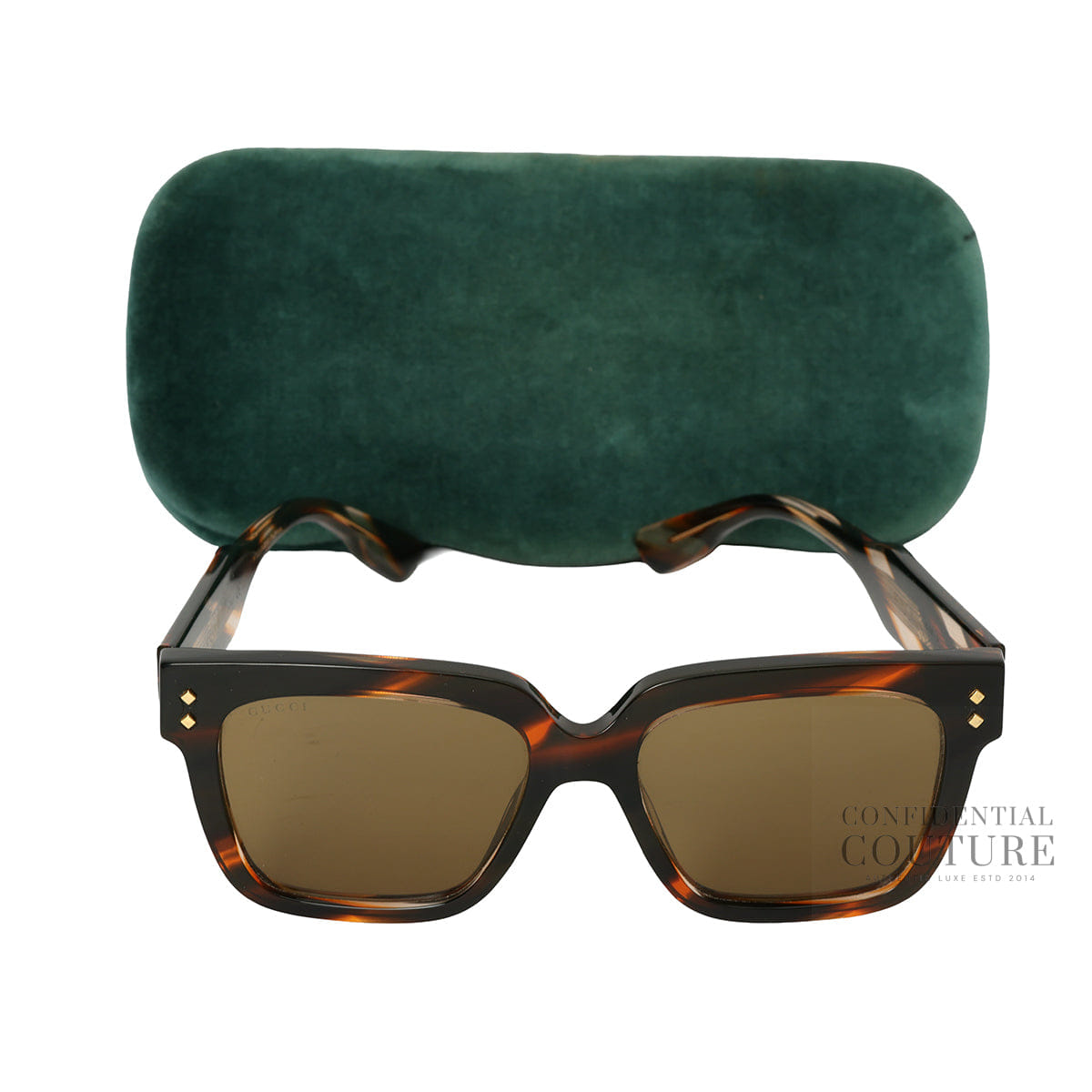 Gucci GG1048S Square Frame Brown Tone Sunglasses