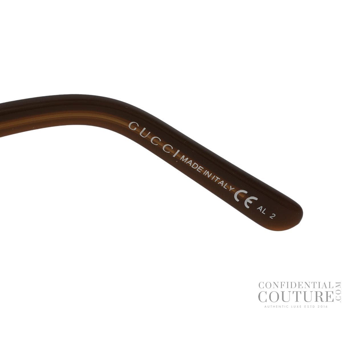 Gucci Brown Gradient Metal Frame Cat Eye Sunglasses