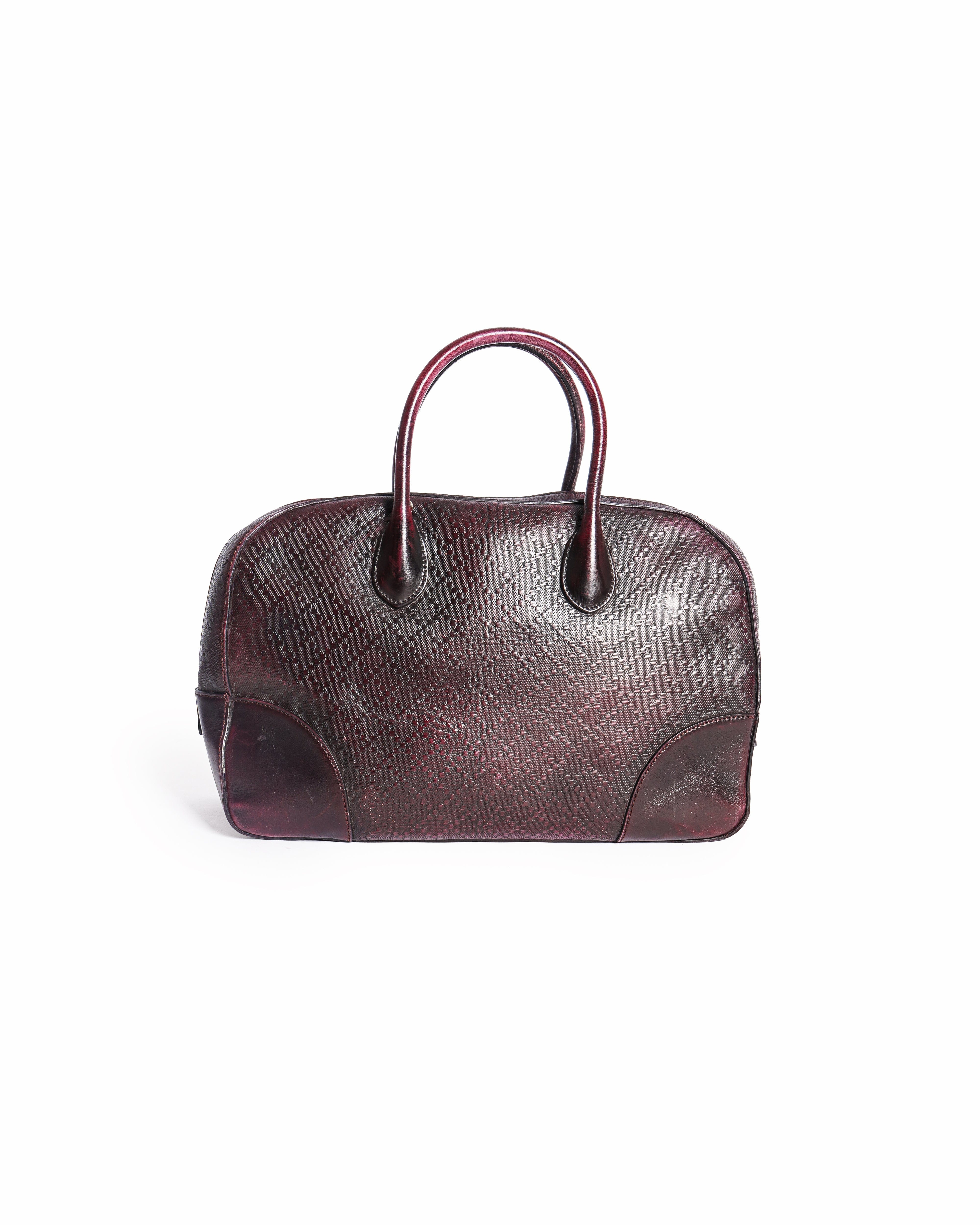 Gucci Bright Diamante Leather Boston Satchel Bag