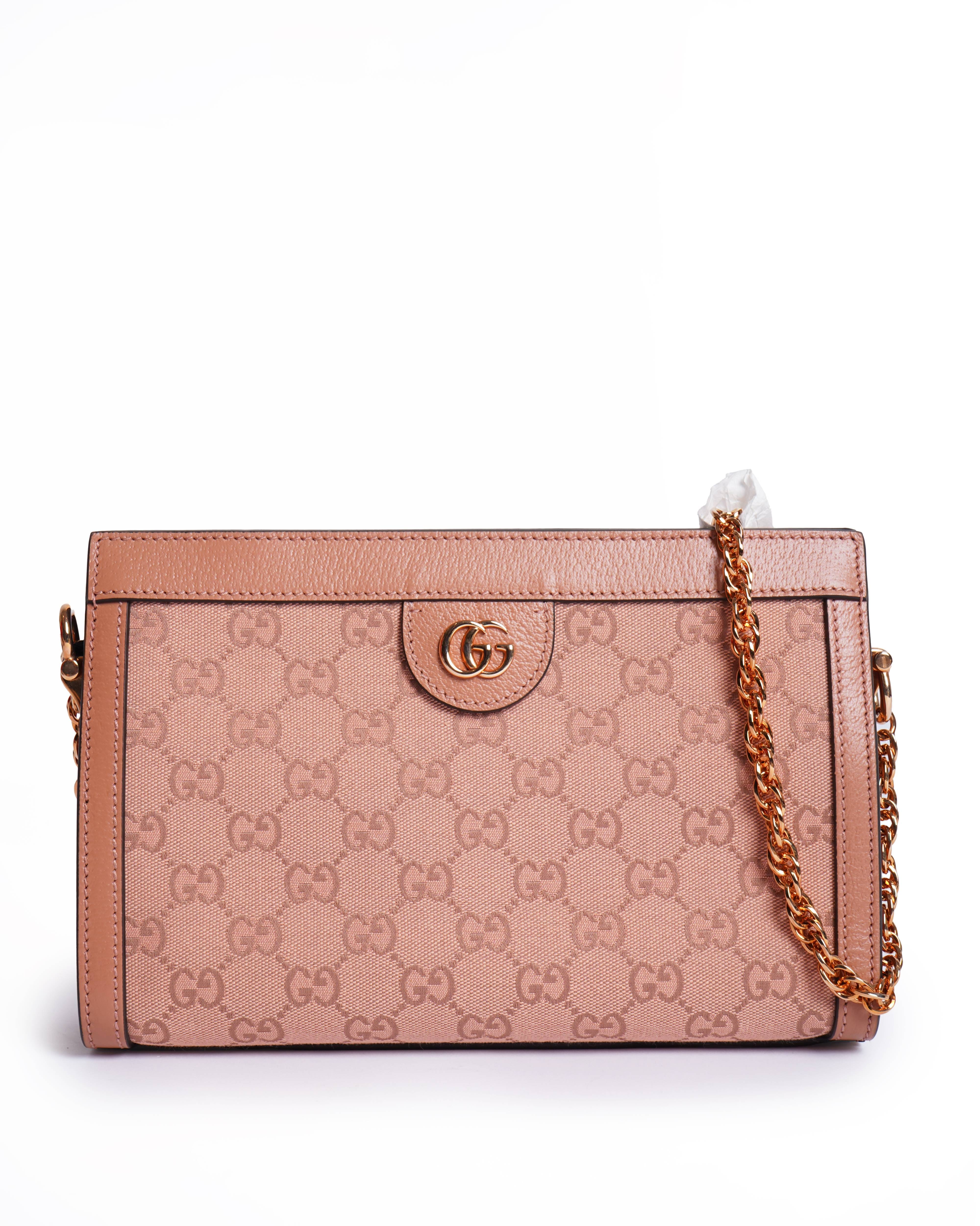 Gucci New Gucci ophidia small shoulder bag in pink canvas
