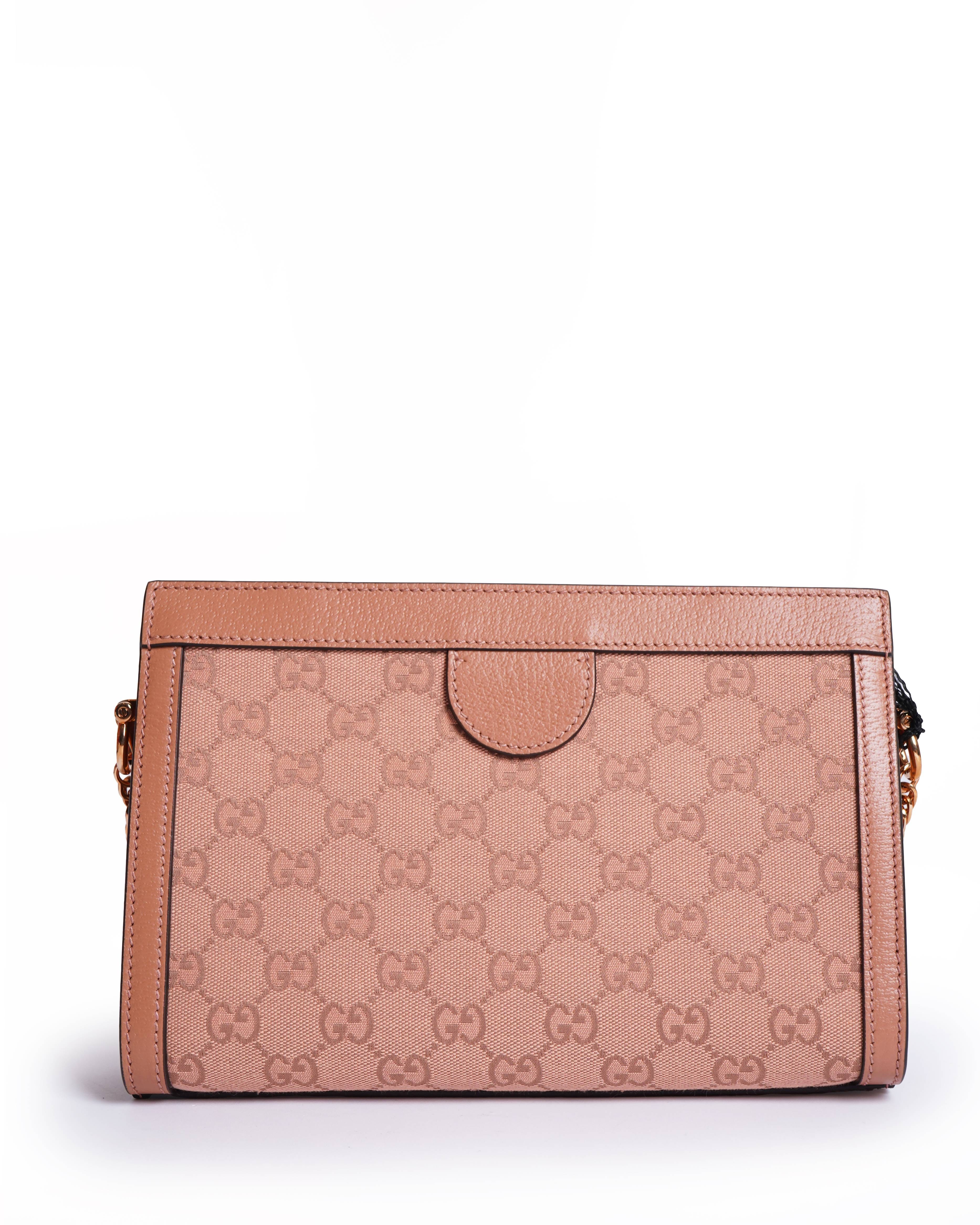 Gucci New Gucci ophidia small shoulder bag in pink canvas