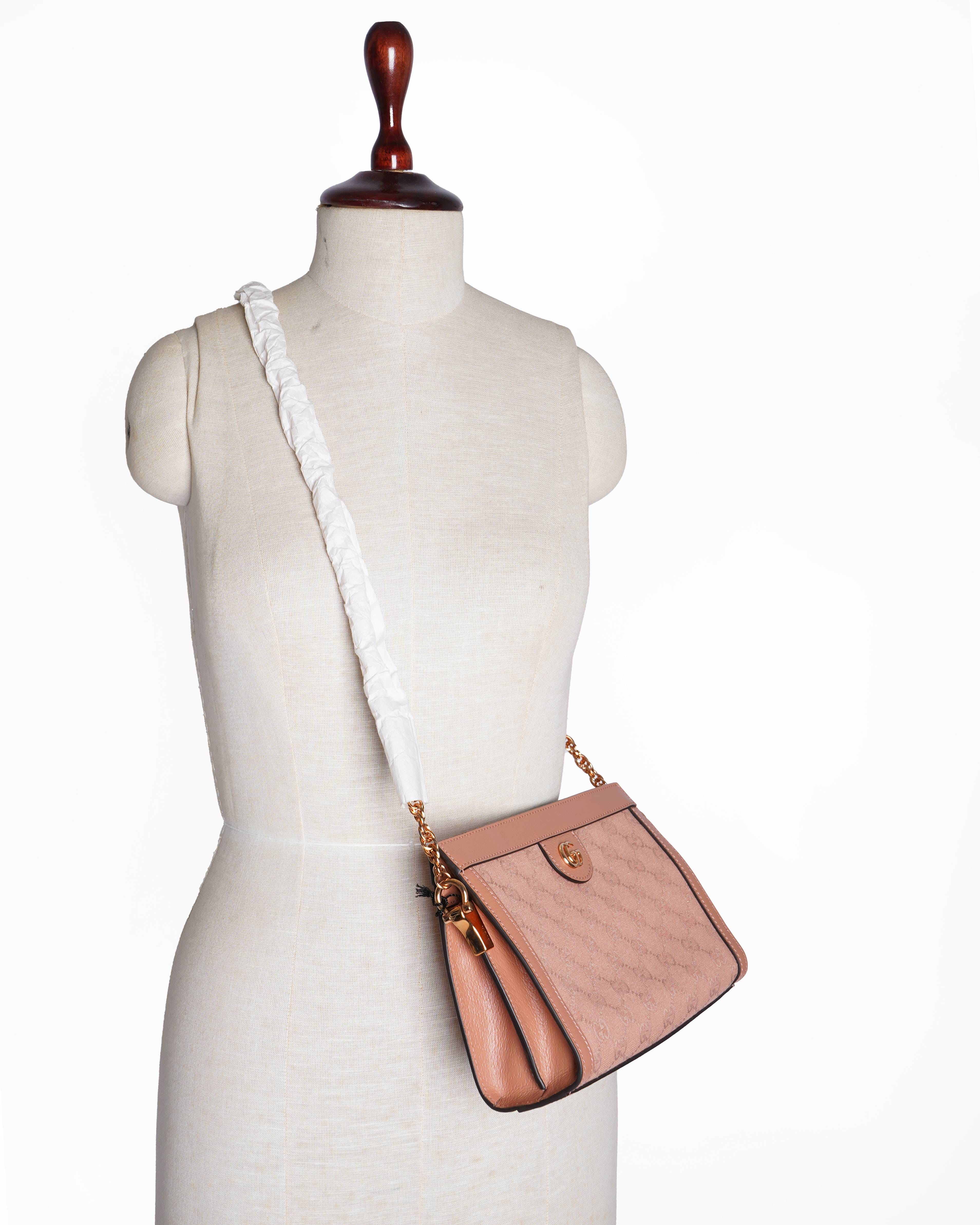 Gucci New Gucci ophidia small shoulder bag in pink canvas
