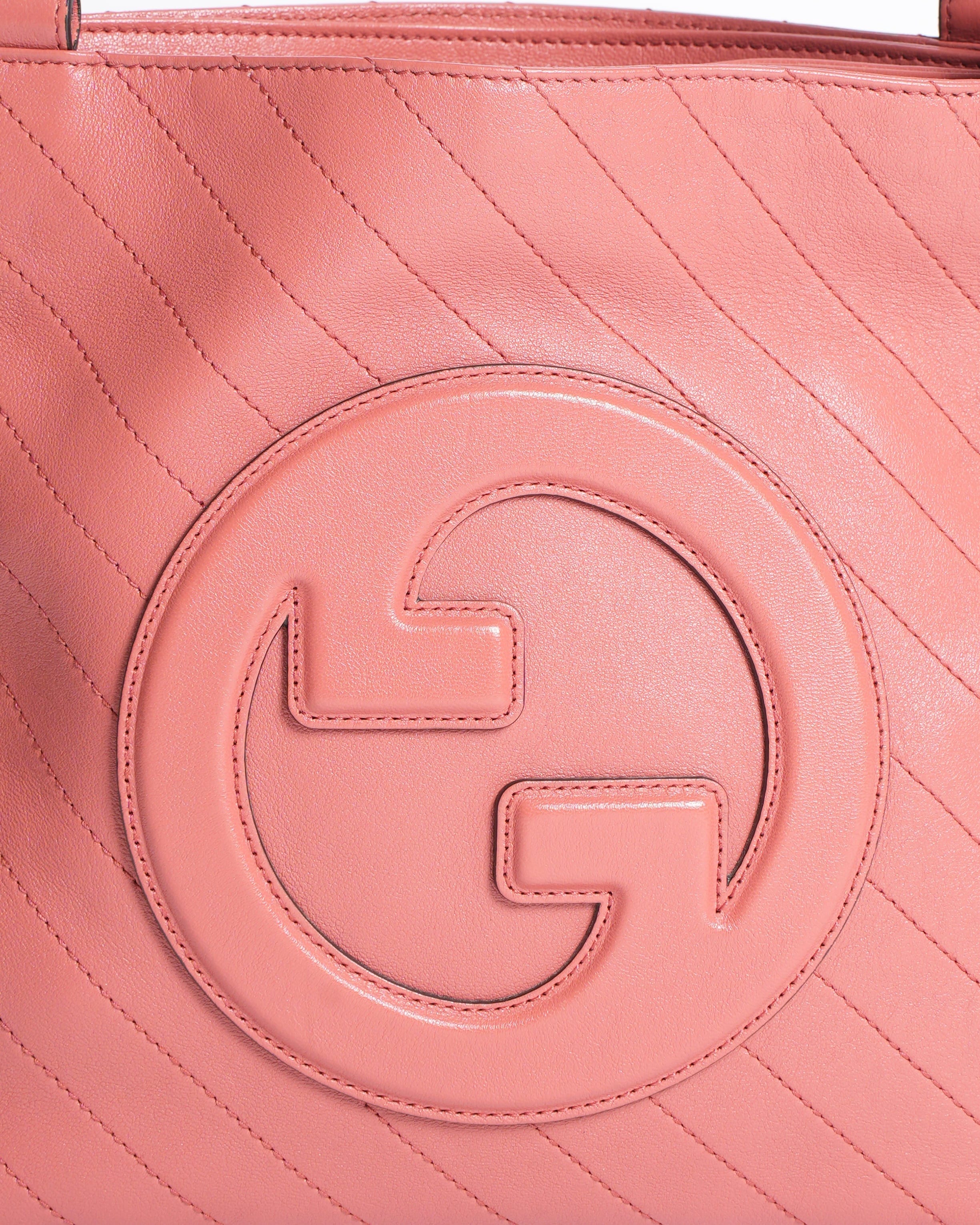 Gucci Pink Quilted Leather Blondie Shoulder Bag in Pink