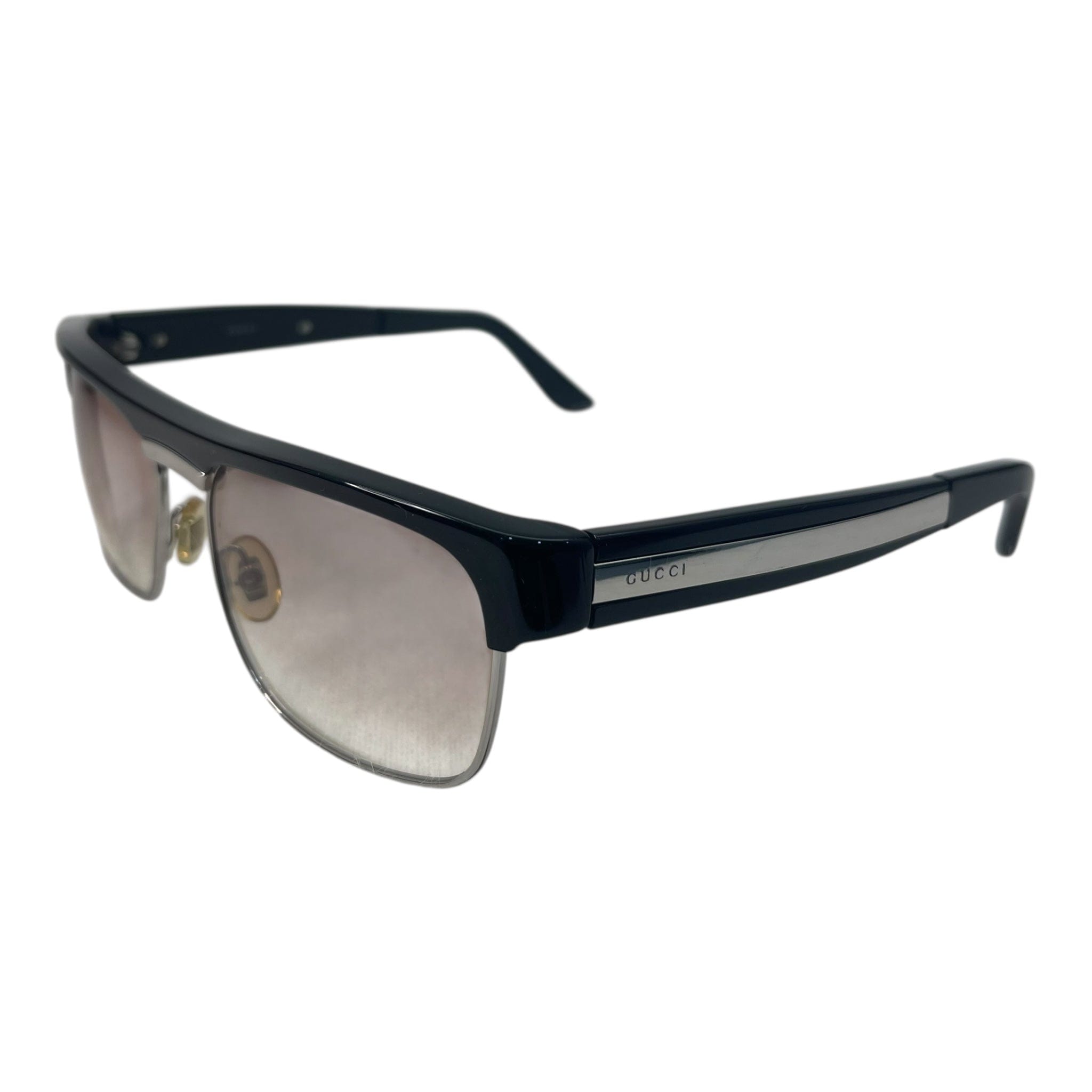 Gucci Brown Aviator Shield Sunglasses