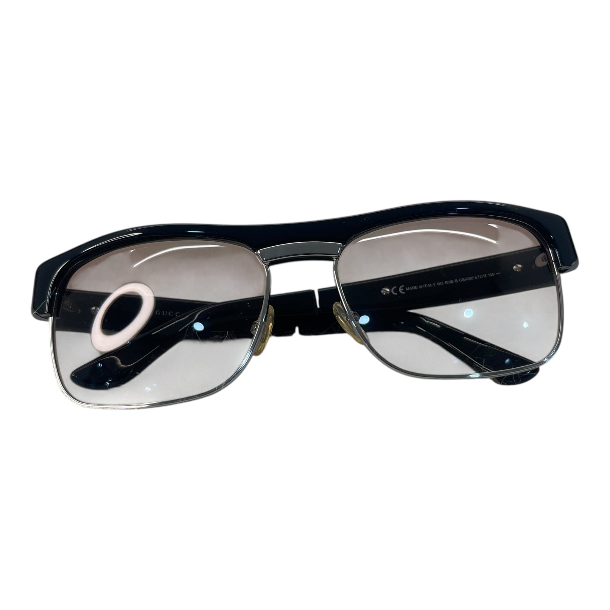 Gucci Brown Aviator Shield Sunglasses