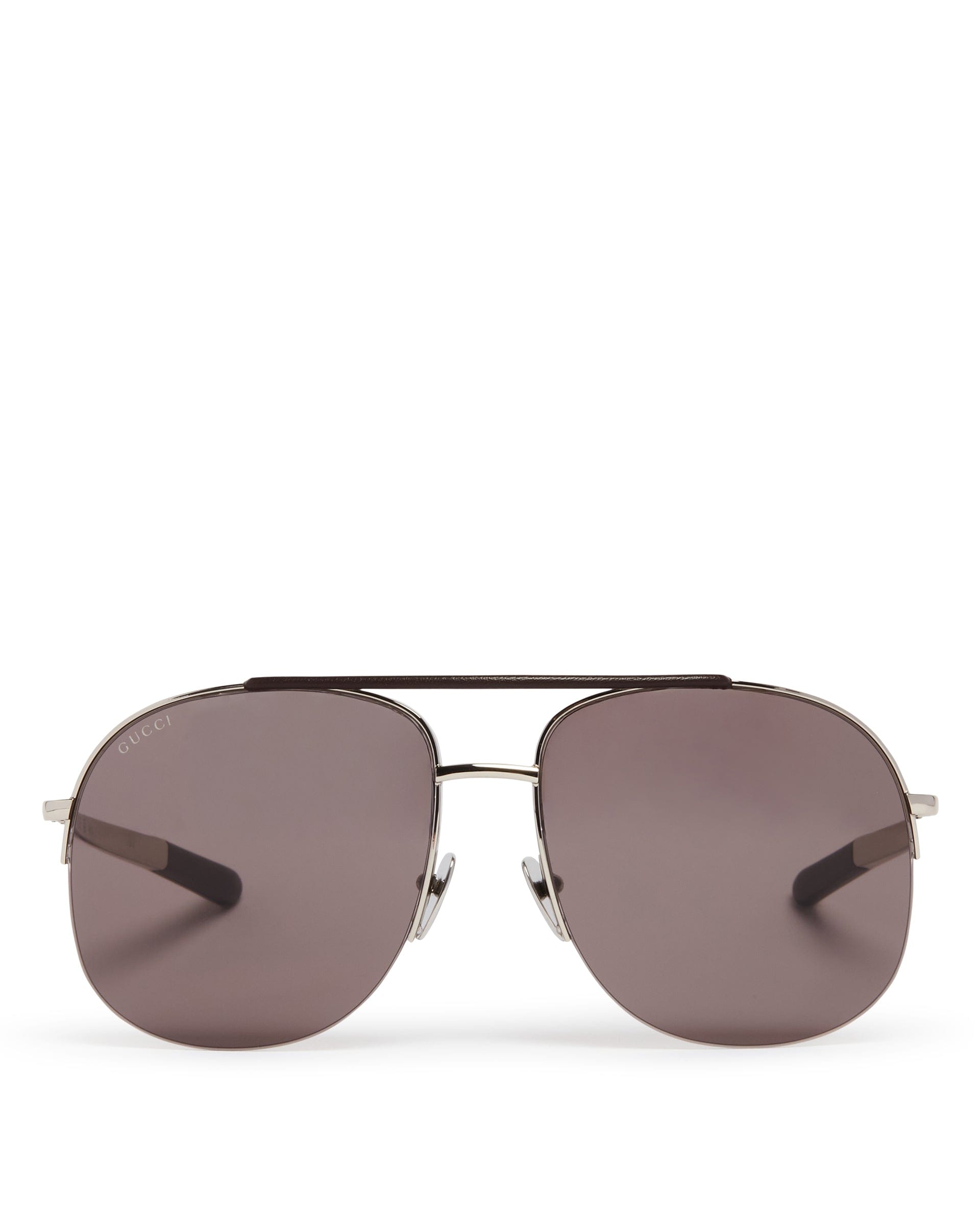 Gucci Occhiali Da Sole Navigator Argentati