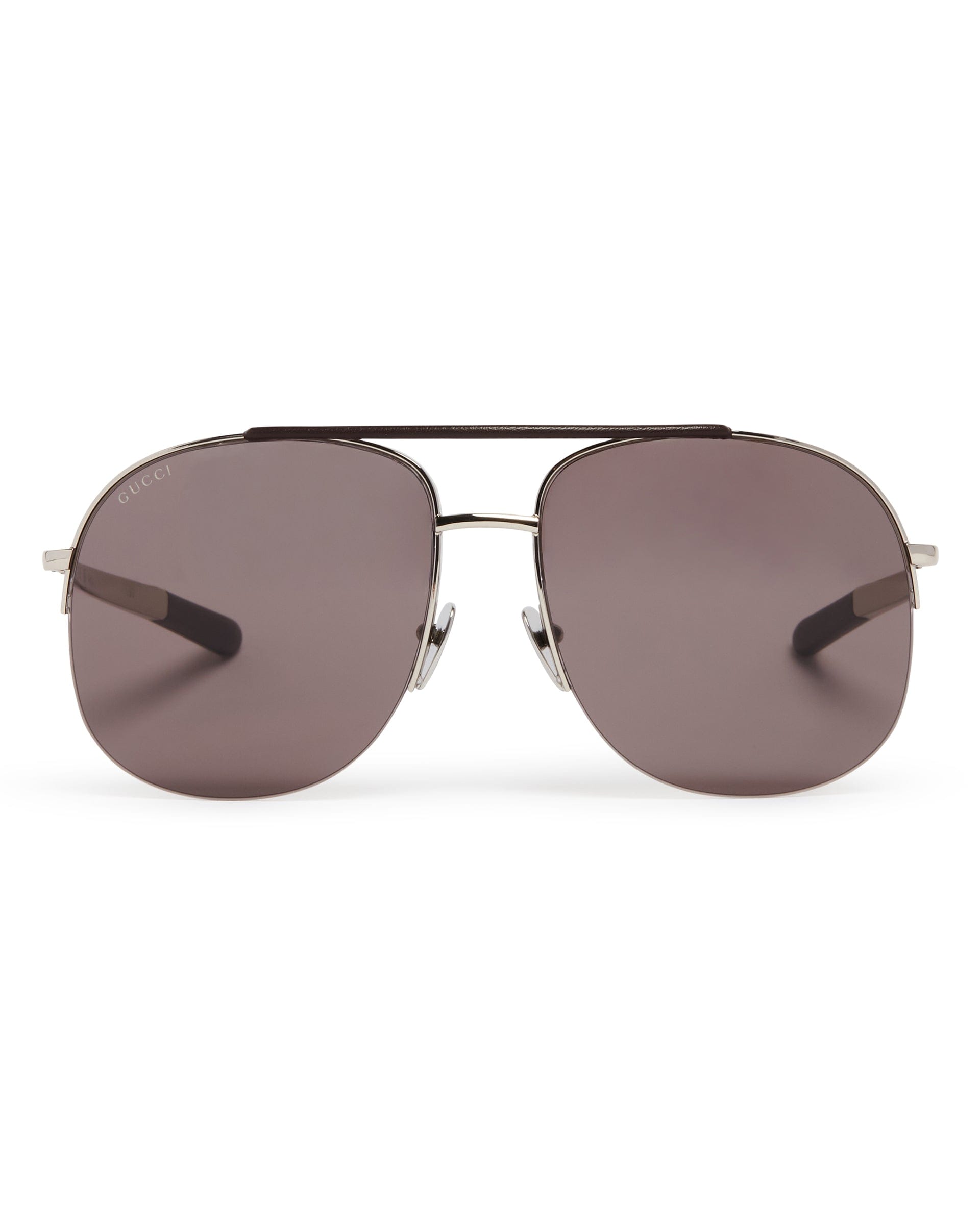 Gucci Occhiali Da Sole Navigator Argentati