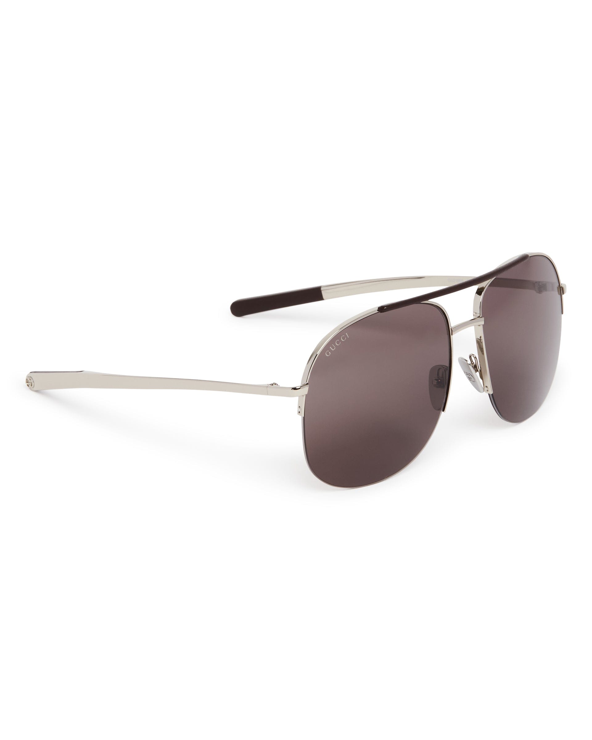 Gucci Occhiali Da Sole Navigator Argentati