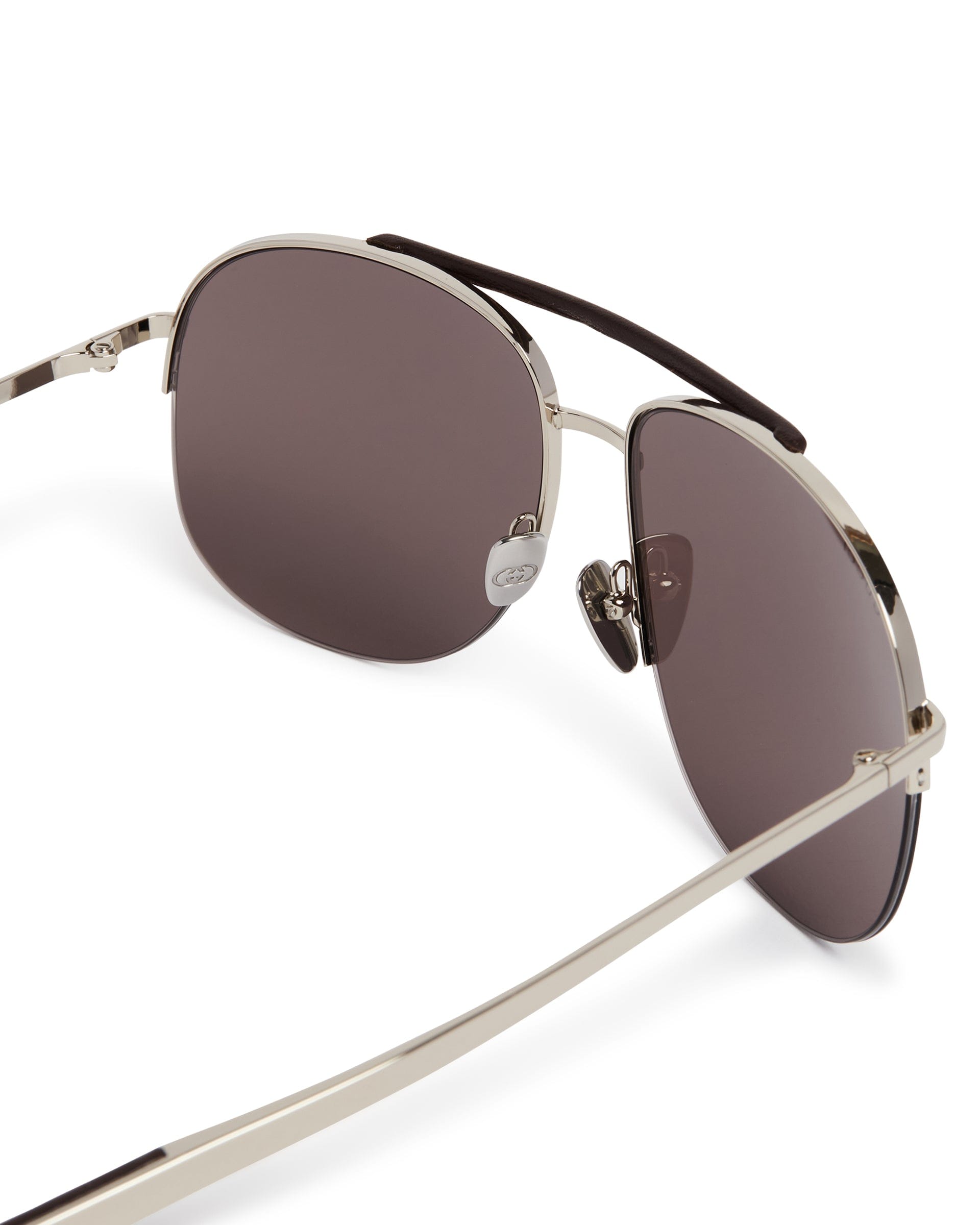 Gucci Occhiali Da Sole Navigator Argentati