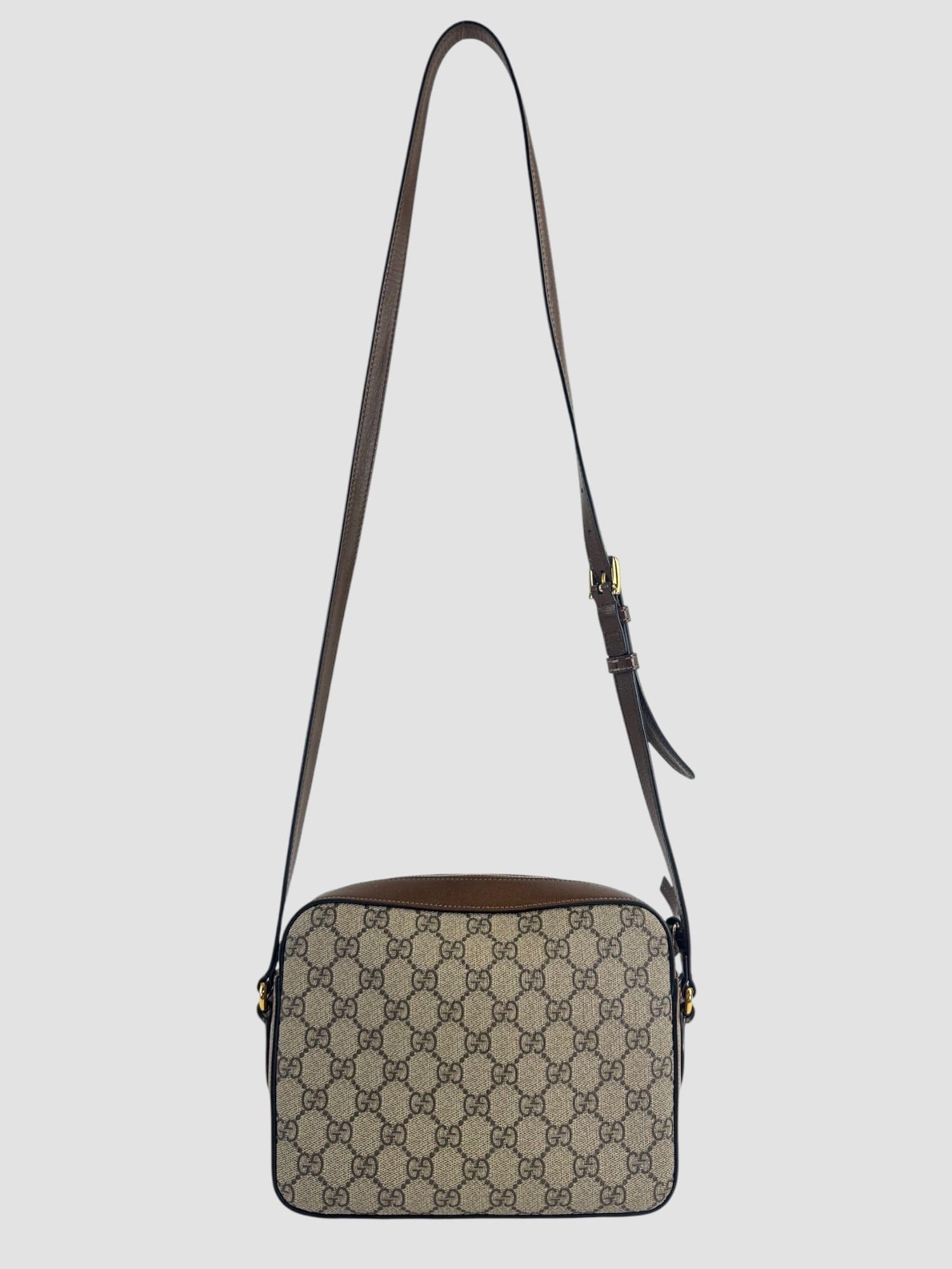 Gucci Monogram Canvas & Leather Horsebit 1955 Shoulder Bag
