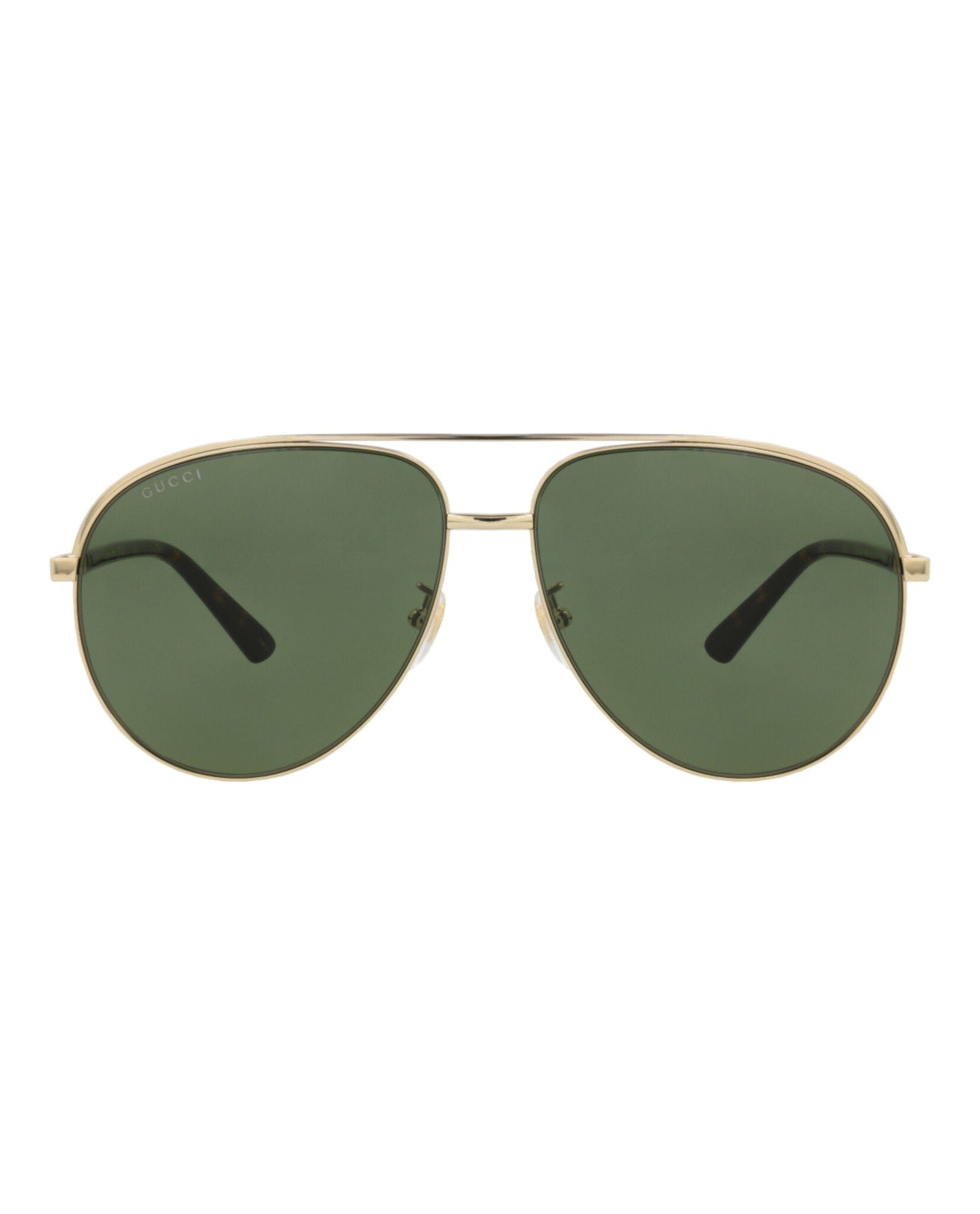 Gucci Mens Aviator Gold Gold Green Fashion Designer Eyewear