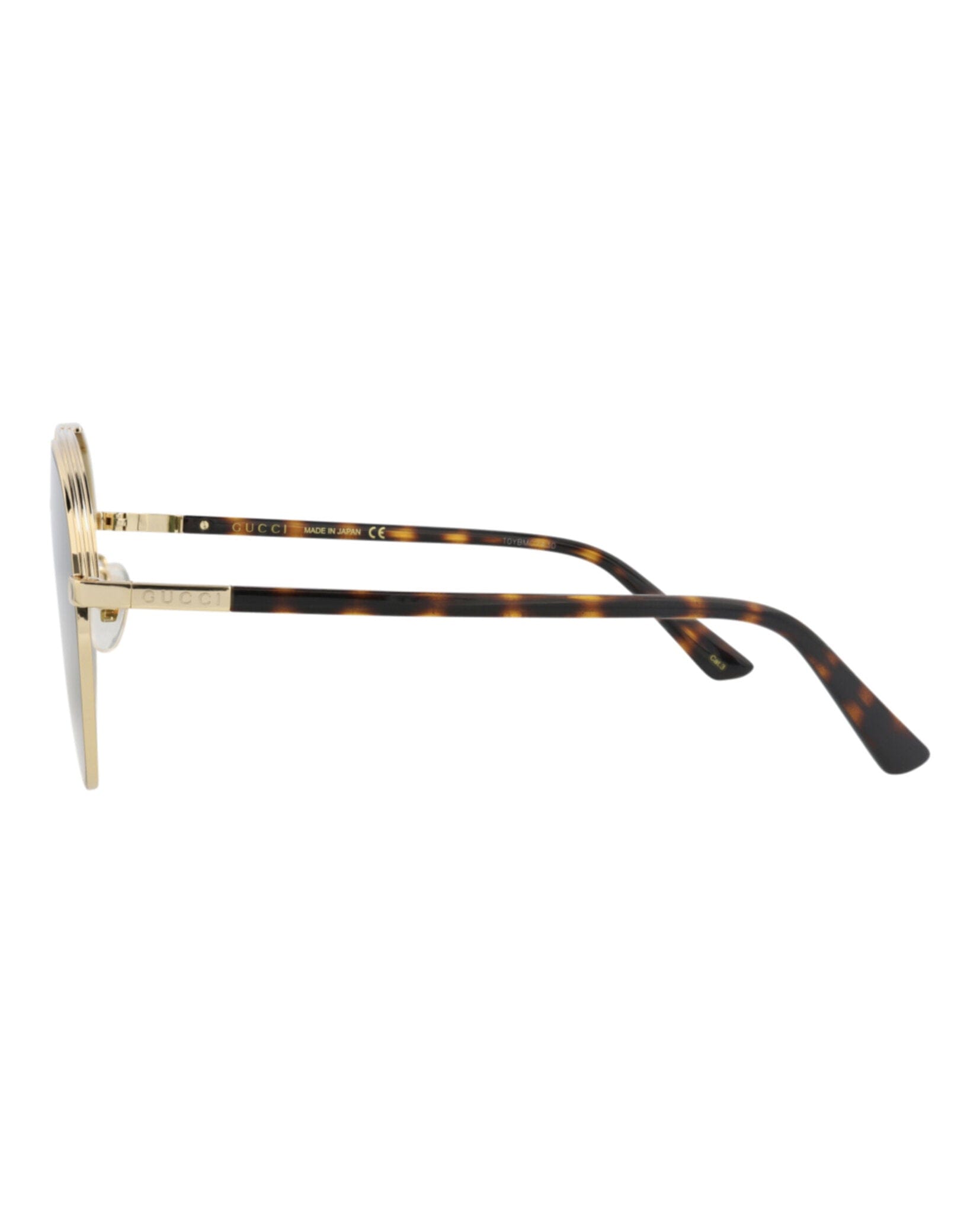 Gucci Mens Aviator Gold Gold Green Fashion Designer Eyewear