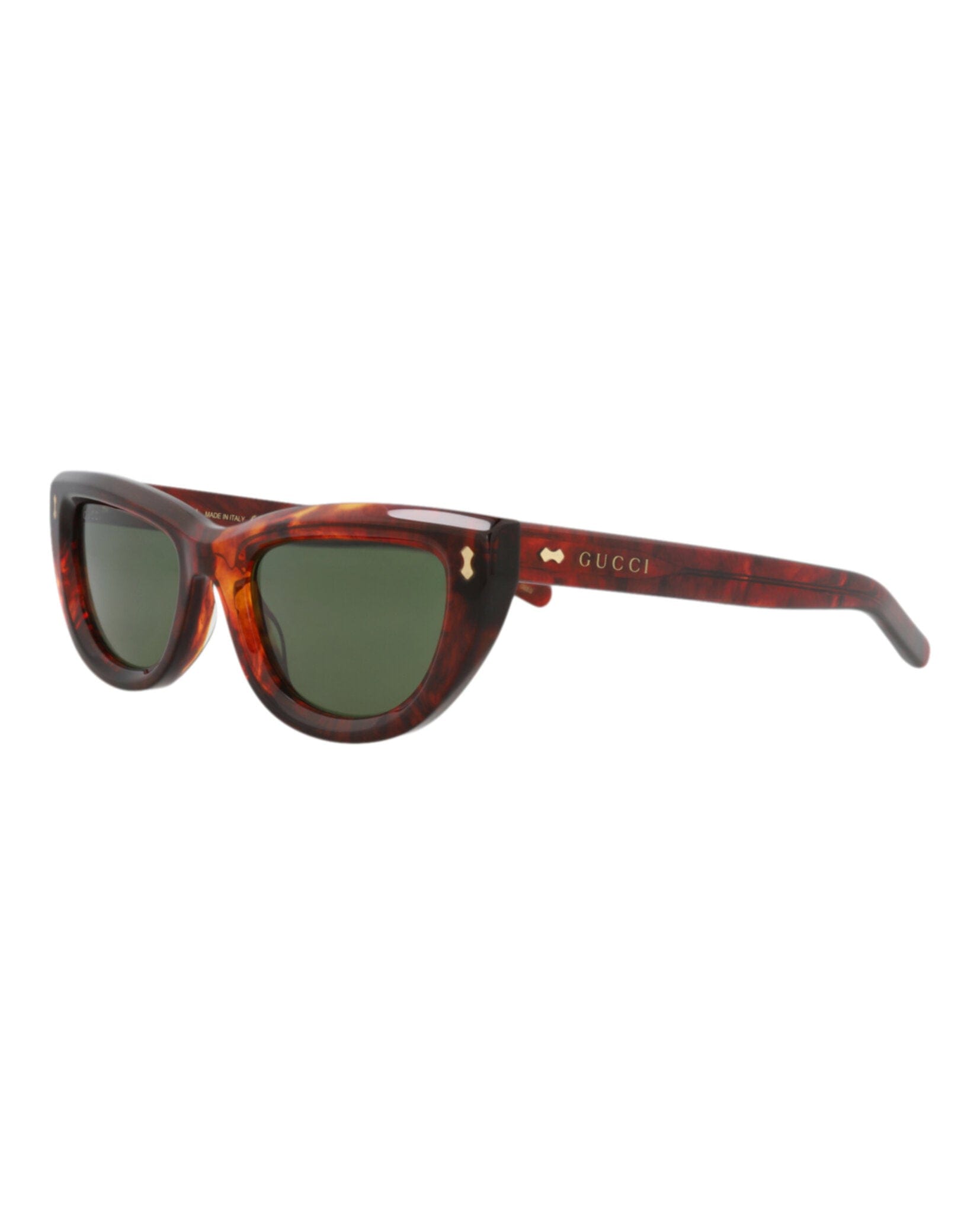 Gucci Womens Cat Eye Havana Havana Green Fashion Designer Eyewear