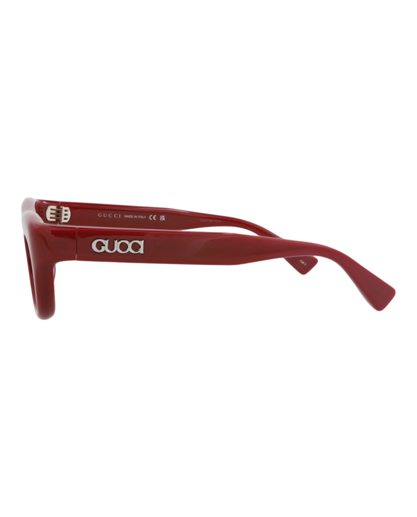 Gucci Mens Square/Rectangle Burgundy Burgundy Brown Fashion Designer Eyewear