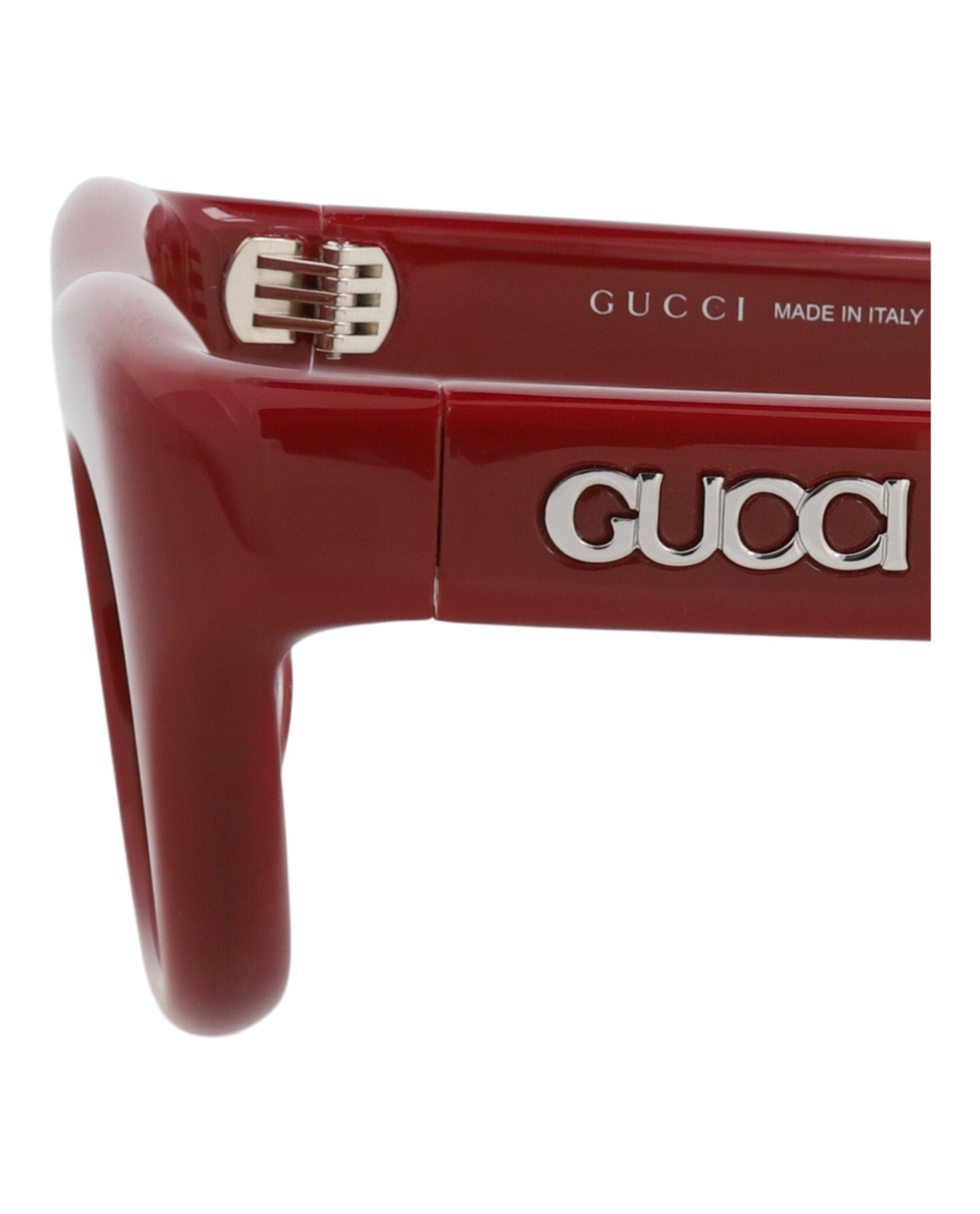 Gucci Mens Square/Rectangle Burgundy Burgundy Brown Fashion Designer Eyewear