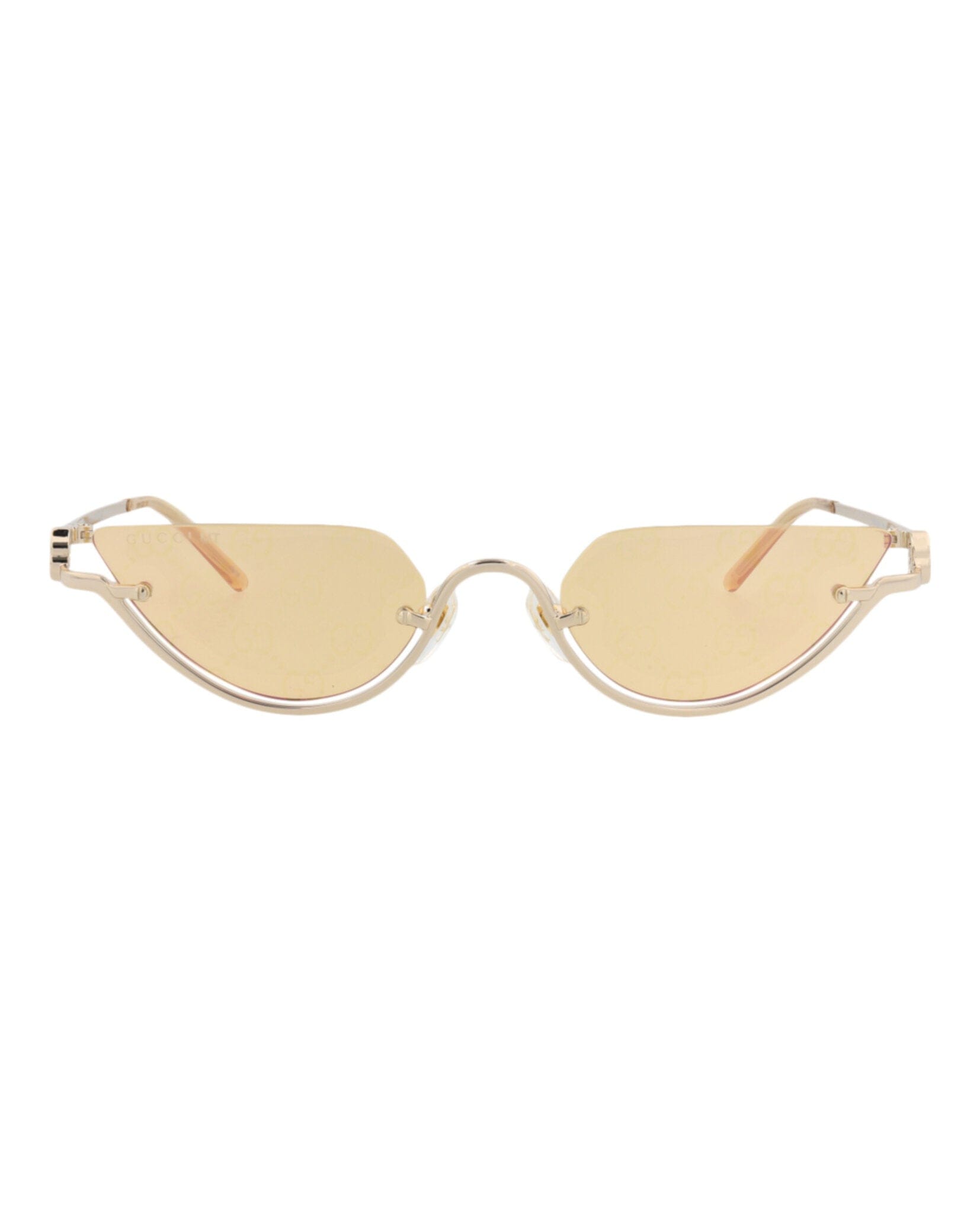 Gucci Womens Cat Eye Gold Gold Yellow Fashion Designer Eyewear