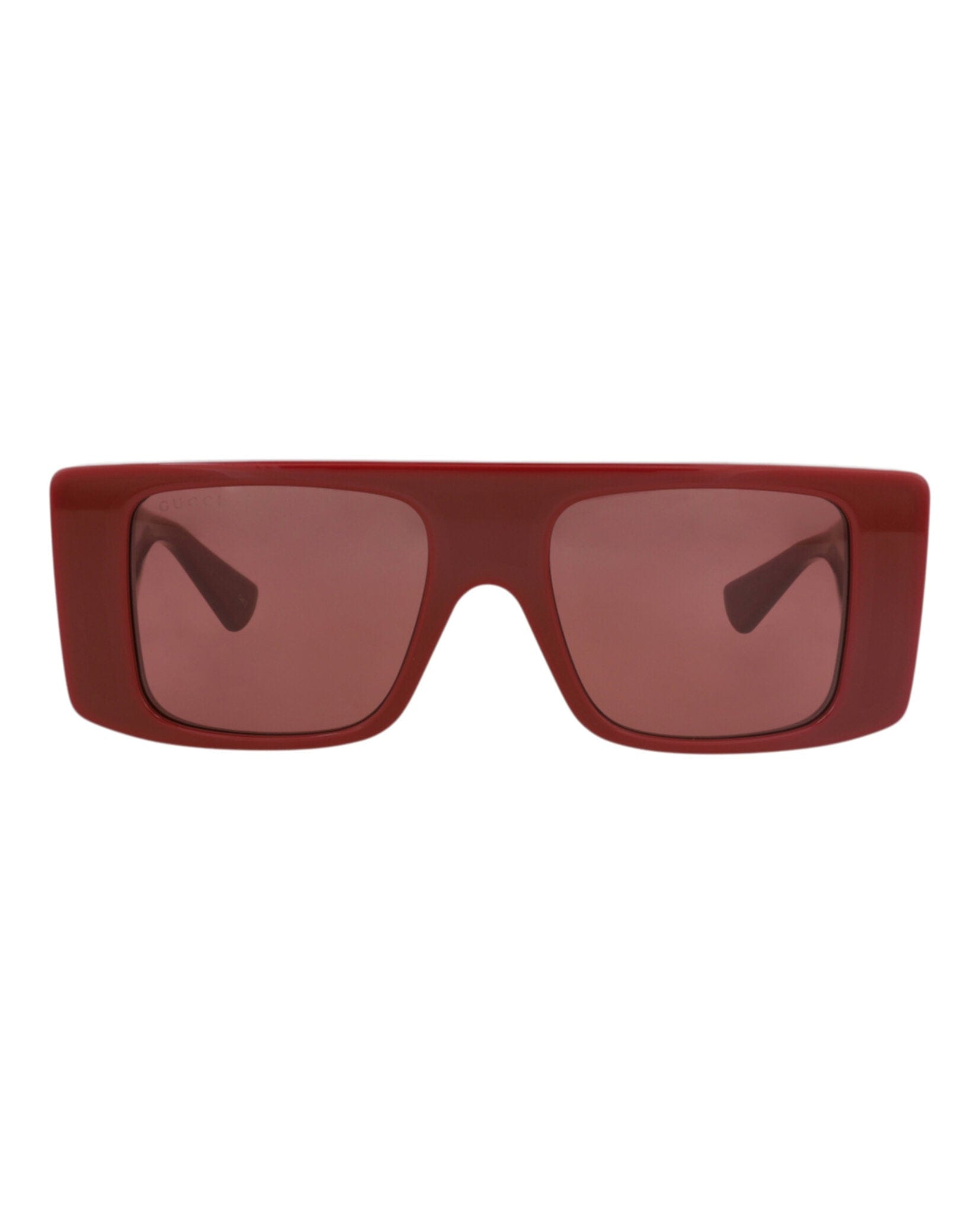 Gucci Mens Square/Rectangle Burgundy Burgundy Red Fashion Designer Eyewear