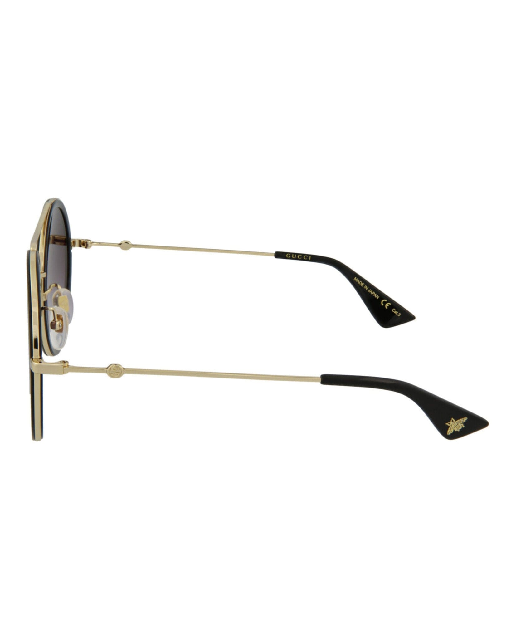 Gucci Womens Round/Oval Black Gold Grey Fashion Designer Eyewear
