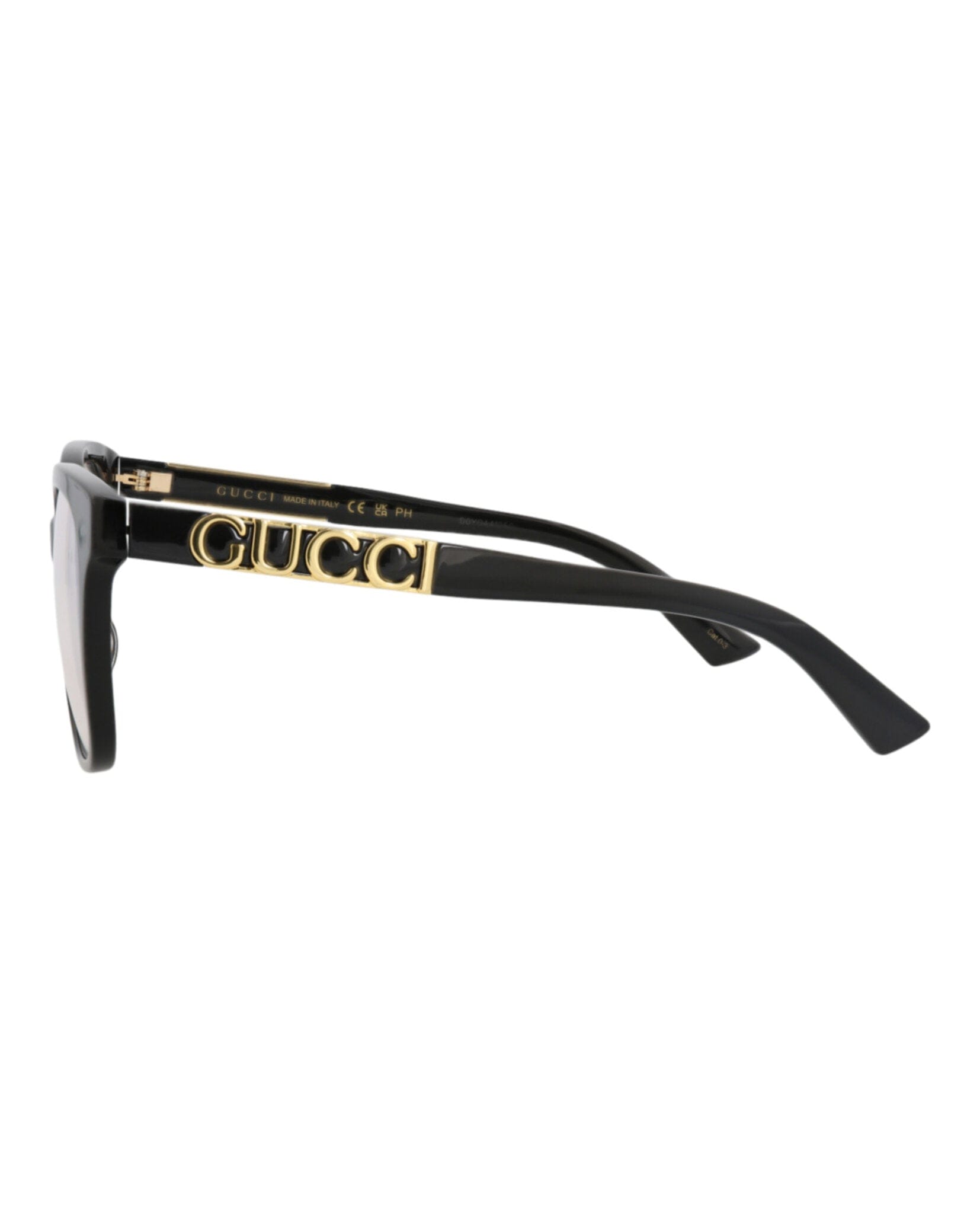 Gucci Womens Square/Rectangle Black Black Transparent Fashion Designer Eyewear