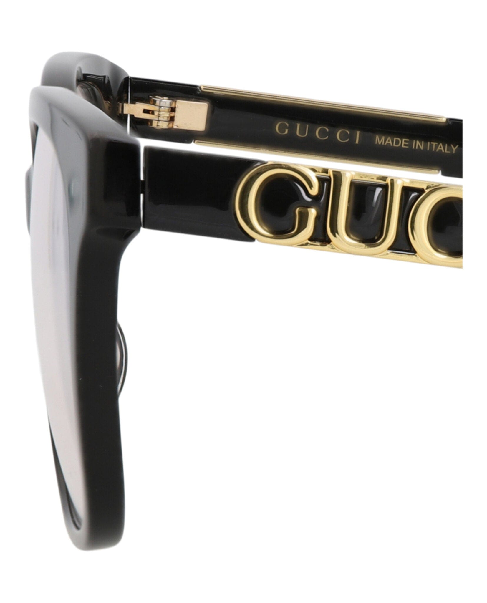 Gucci Womens Square/Rectangle Black Black Transparent Fashion Designer Eyewear