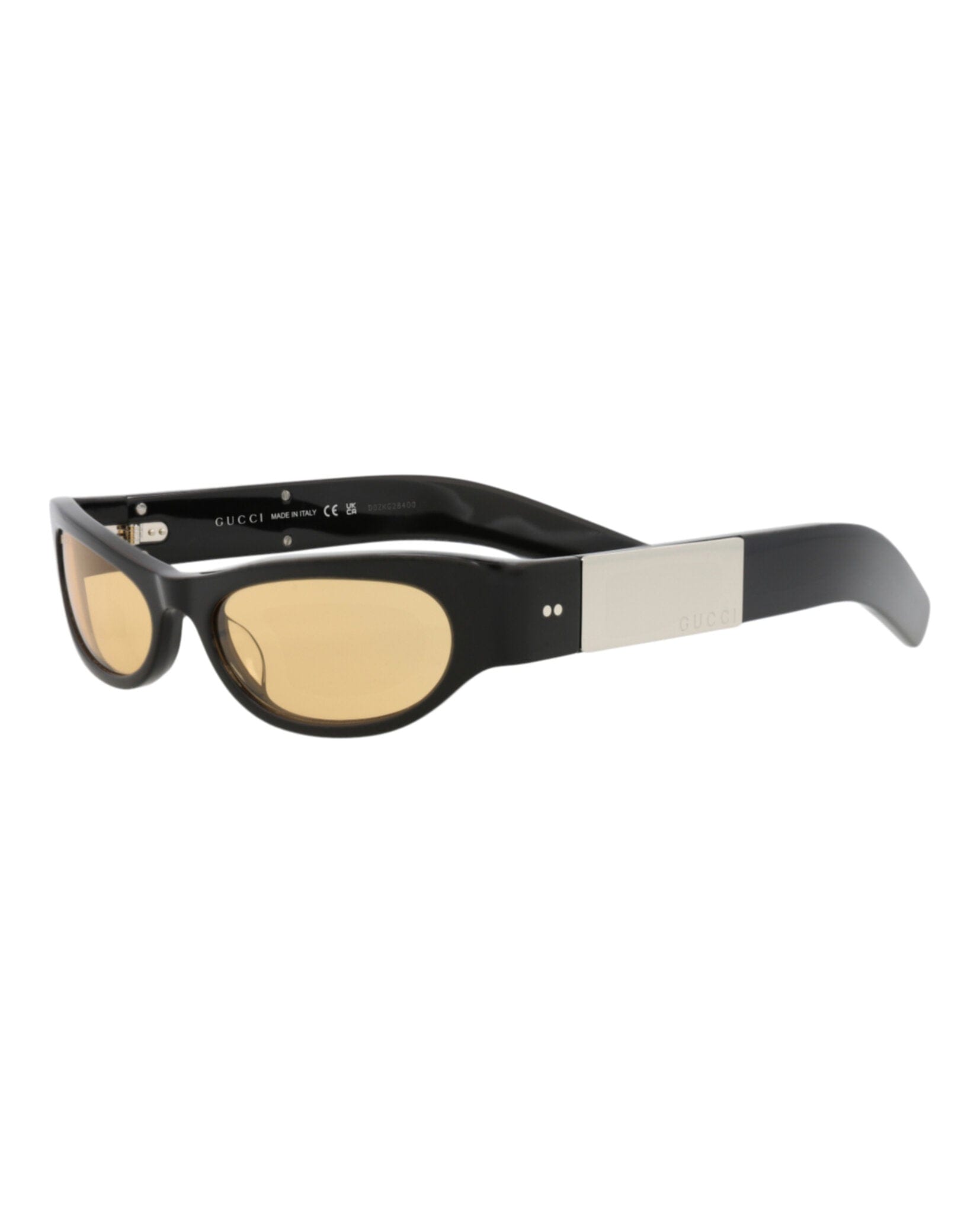 Gucci Womens Cat Eye Black Black Yellow Fashion Designer Eyewear