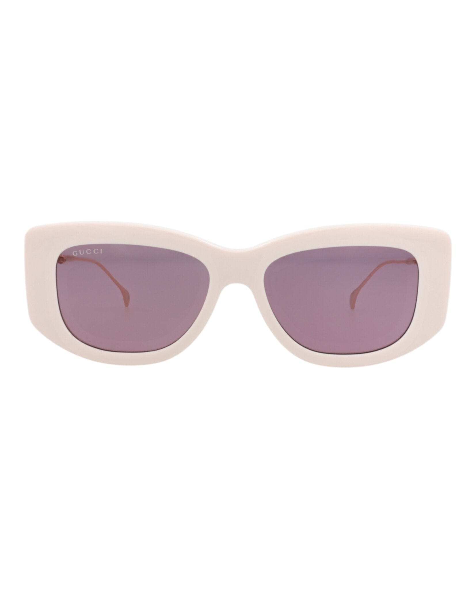 Gucci Womens Square/Rectangle Ivory Gold Violet Fashion Designer Eyewear