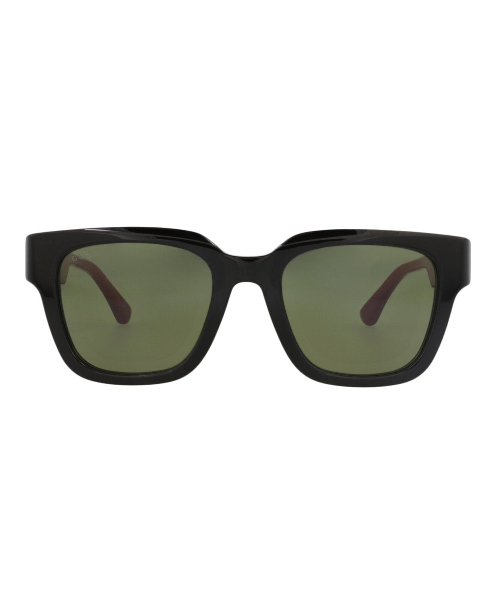 Gucci Mens Square/Rectangle Black Red Green Fashion Designer Eyewear
