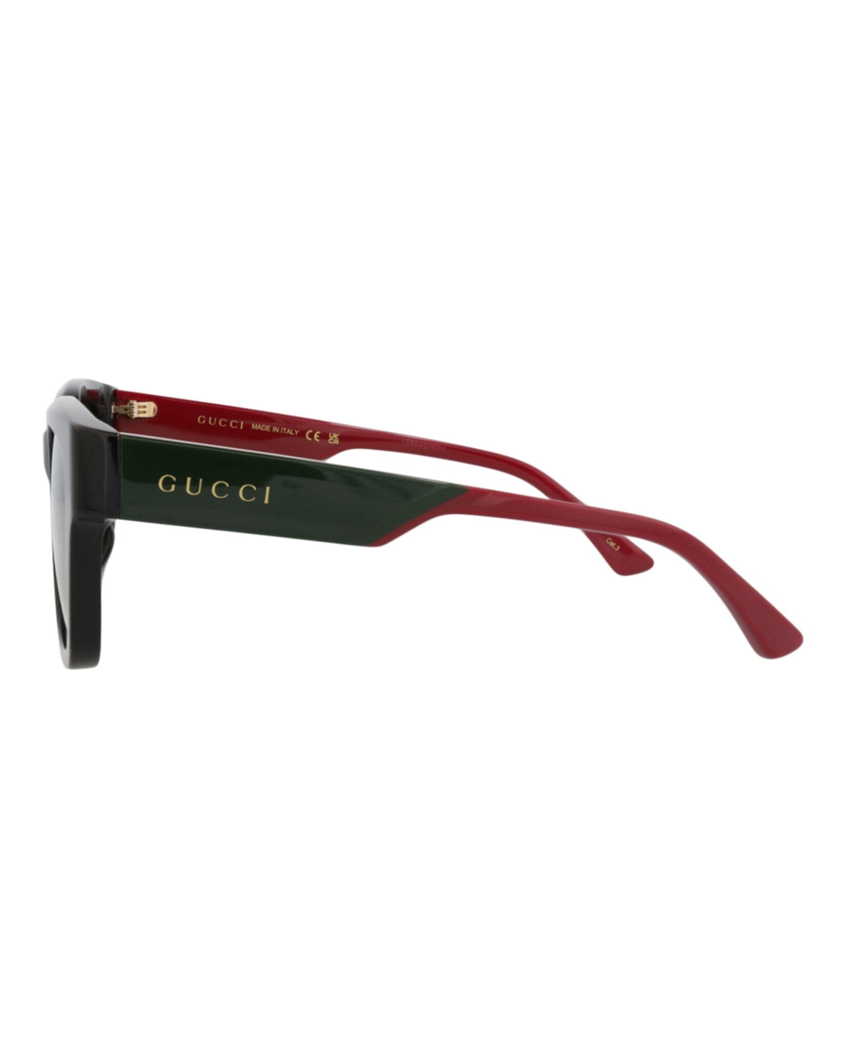 Gucci Mens Square/Rectangle Black Red Green Fashion Designer Eyewear