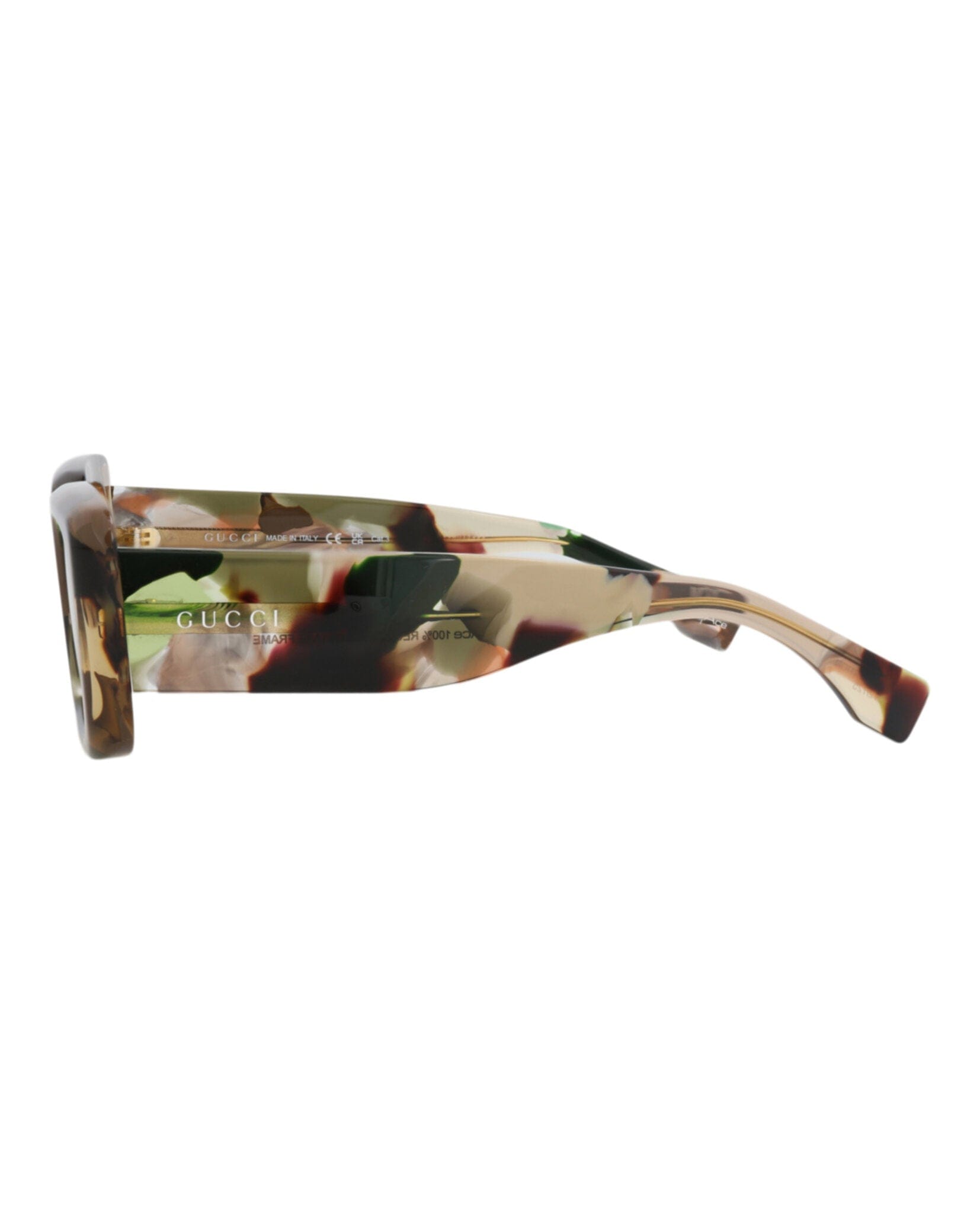 Gucci Womens Square/Rectangle Green Green Brown Fashion Designer Eyewear