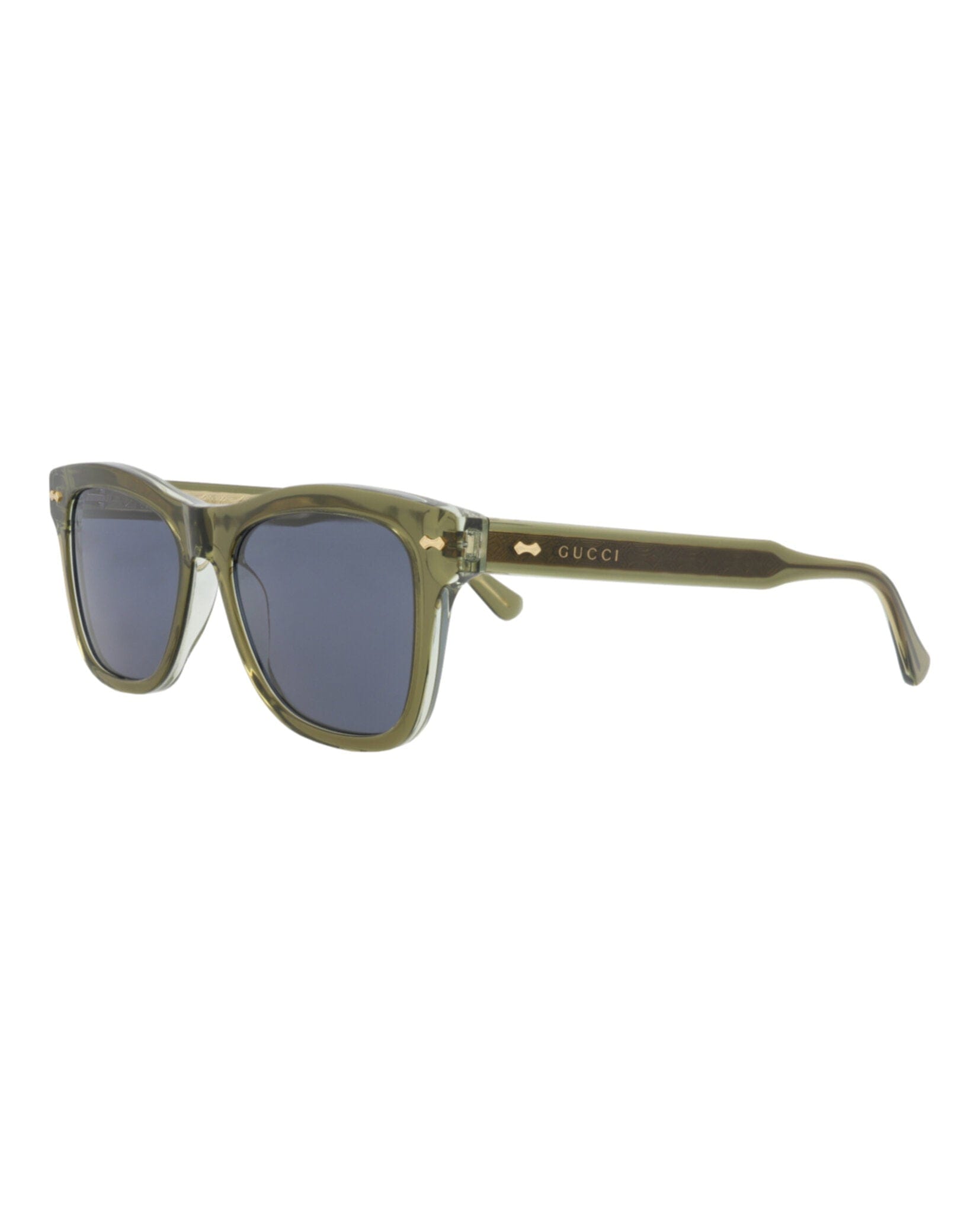 Gucci Mens Square/Rectangle Green Green Blue Fashion Designer Eyewear