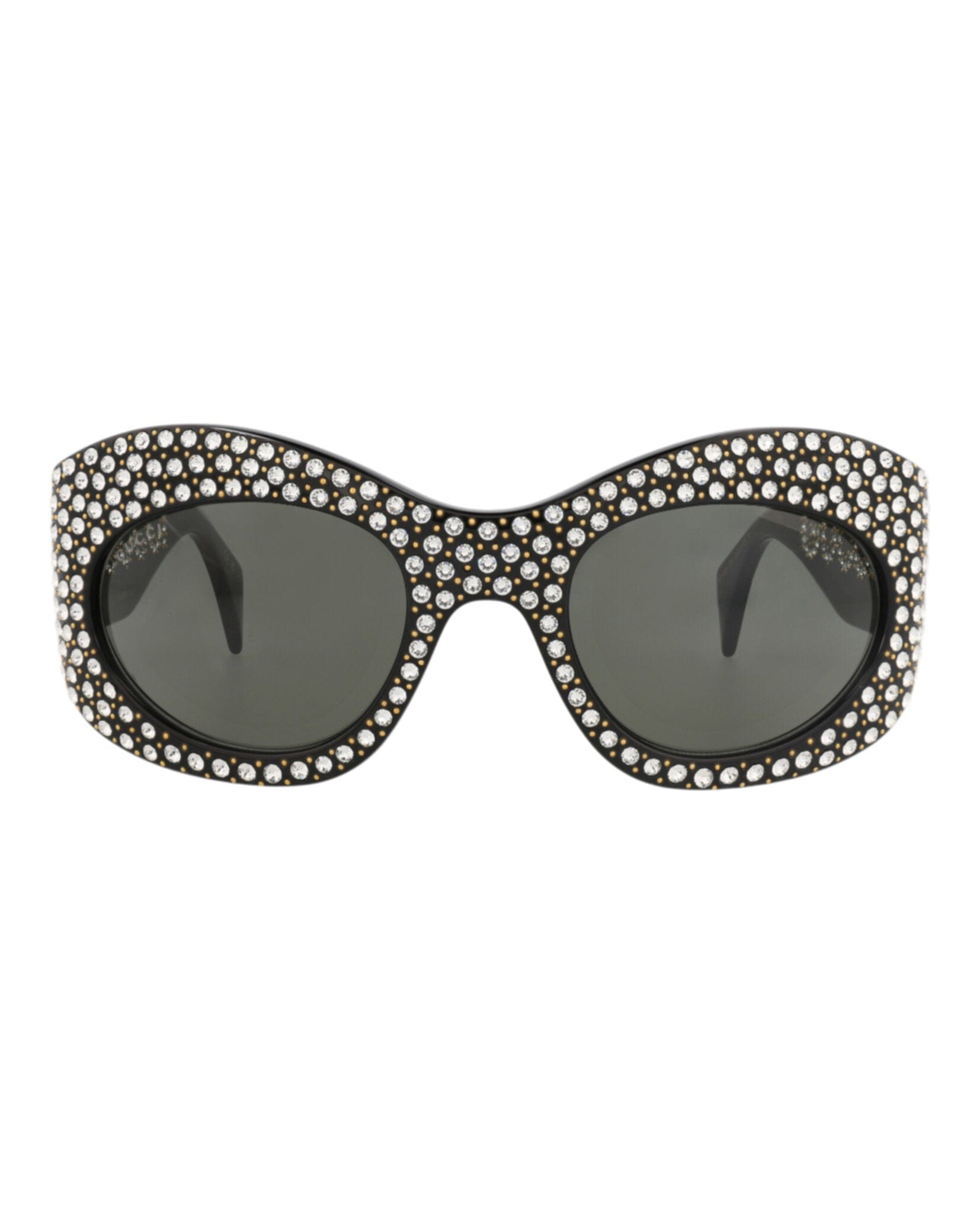 Gucci Unisex Shield/Wrap Black Black Grey Fashion Designer Eyewear